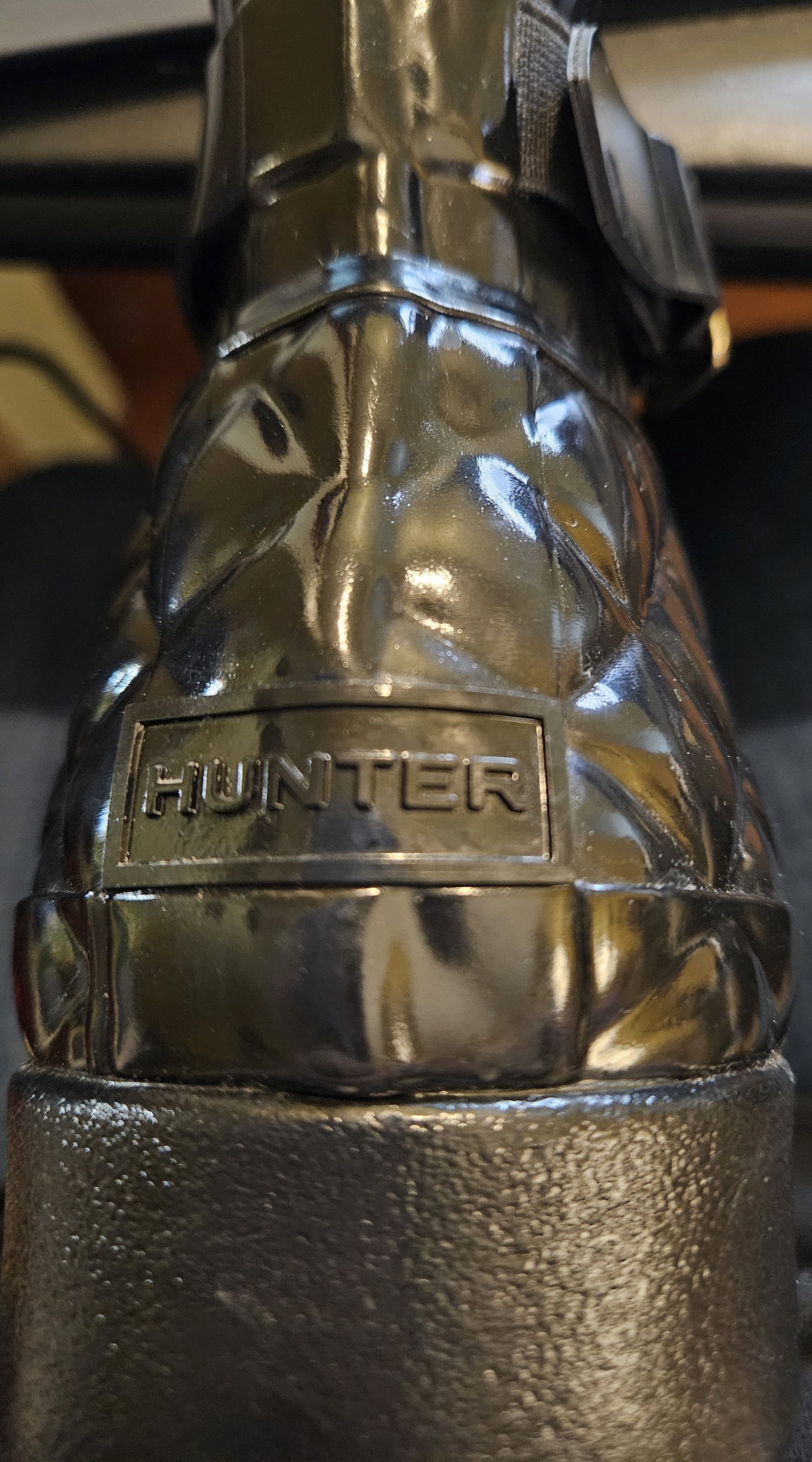 Hunter Hunter Black Refined Gloss Quilted Chelsea Rainboot Size US 9 / IT 39 - 5 Thumbnail