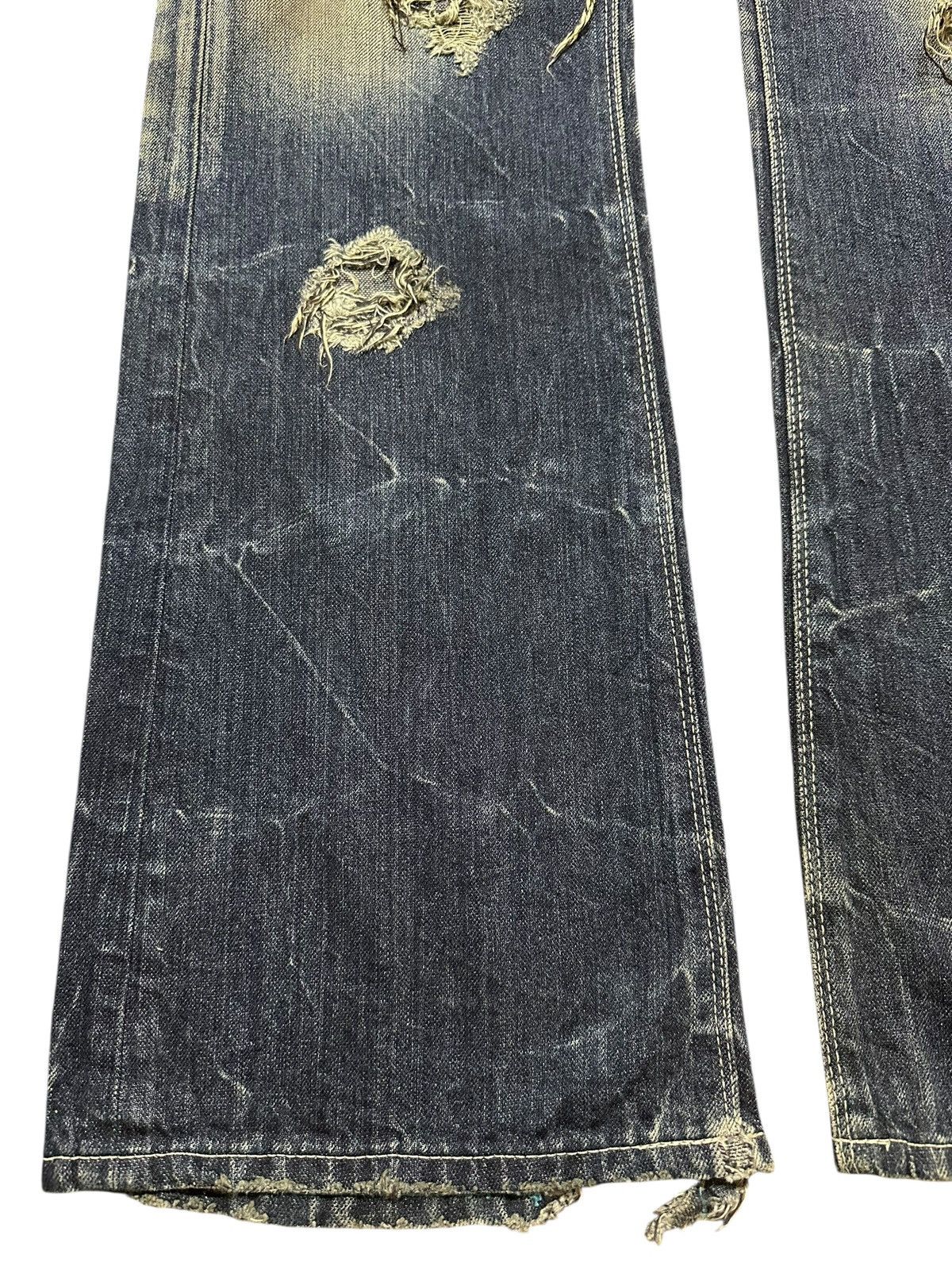 Japanese Brand Vintage Japan Vanquish Faded Wash Thunder Distress Flare Size US 34 / EU 50 - 7 Thumbnail