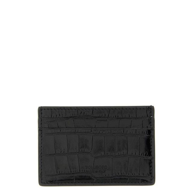 Tom Ford TOM FORD Black Embossed Card Holder New & Authentic Size ONE SIZE - 1 Thumbnail