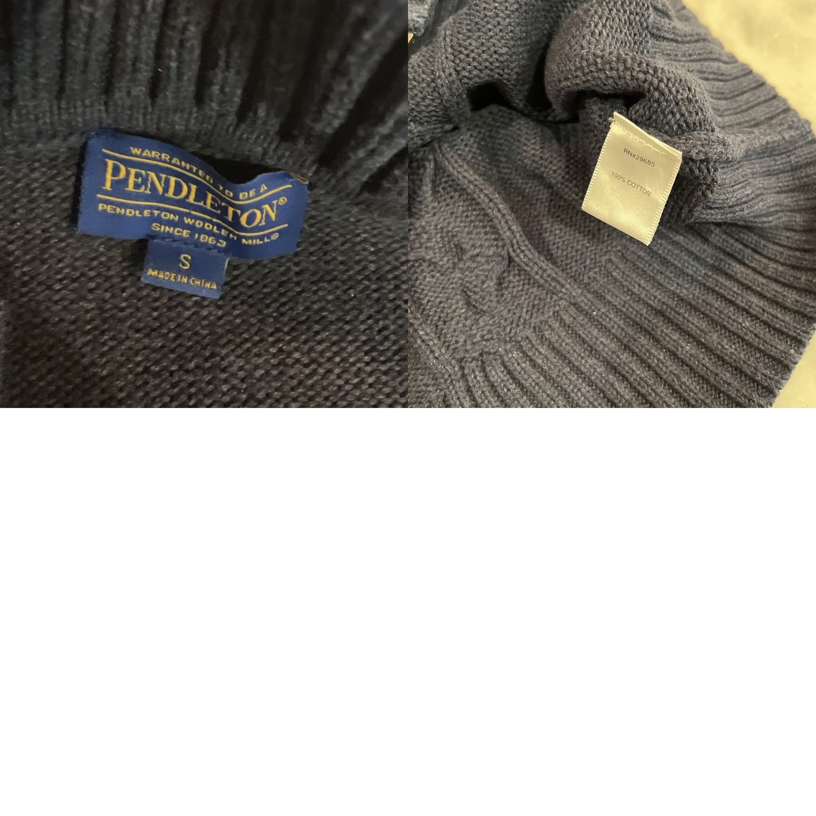 Pendleton Pendleton Sweater Vest Women’s Small Blue Mock Neck Full Zip Cable Knit Vest Size S / US 4 / IT 40 - 8 Thumbnail