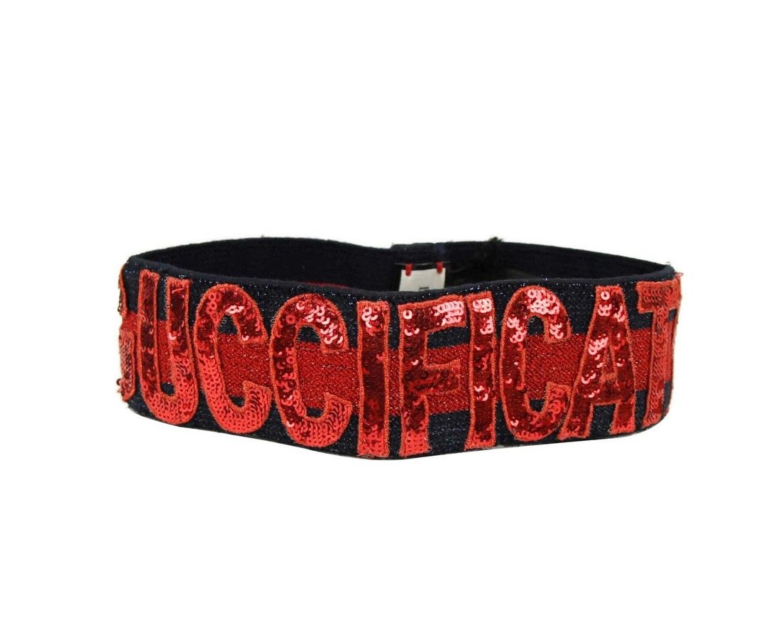 Women's Blue / Red Sequin Patches 