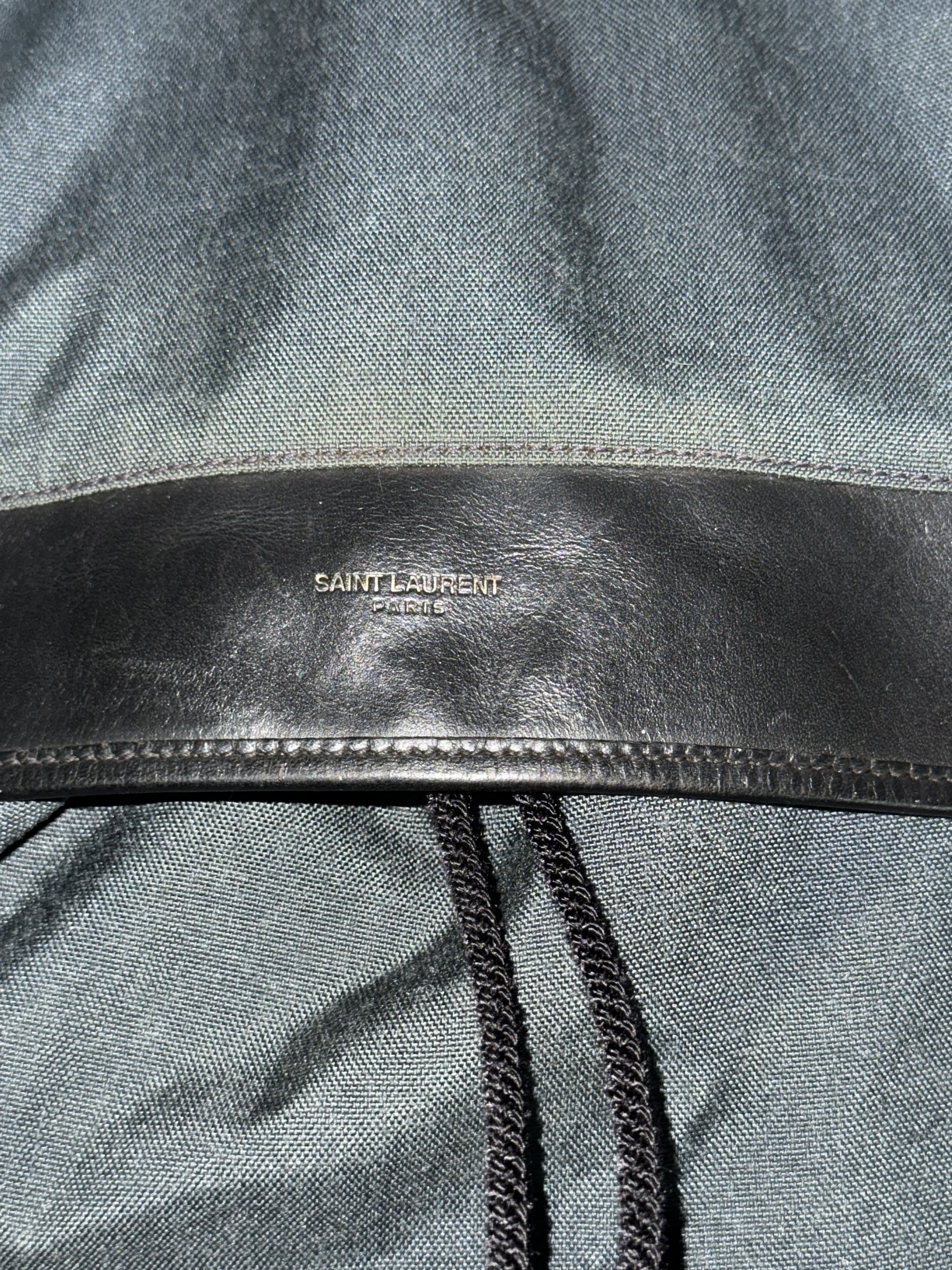 Hedi Slimane City Flap Backpack in Navy/Black, view 2