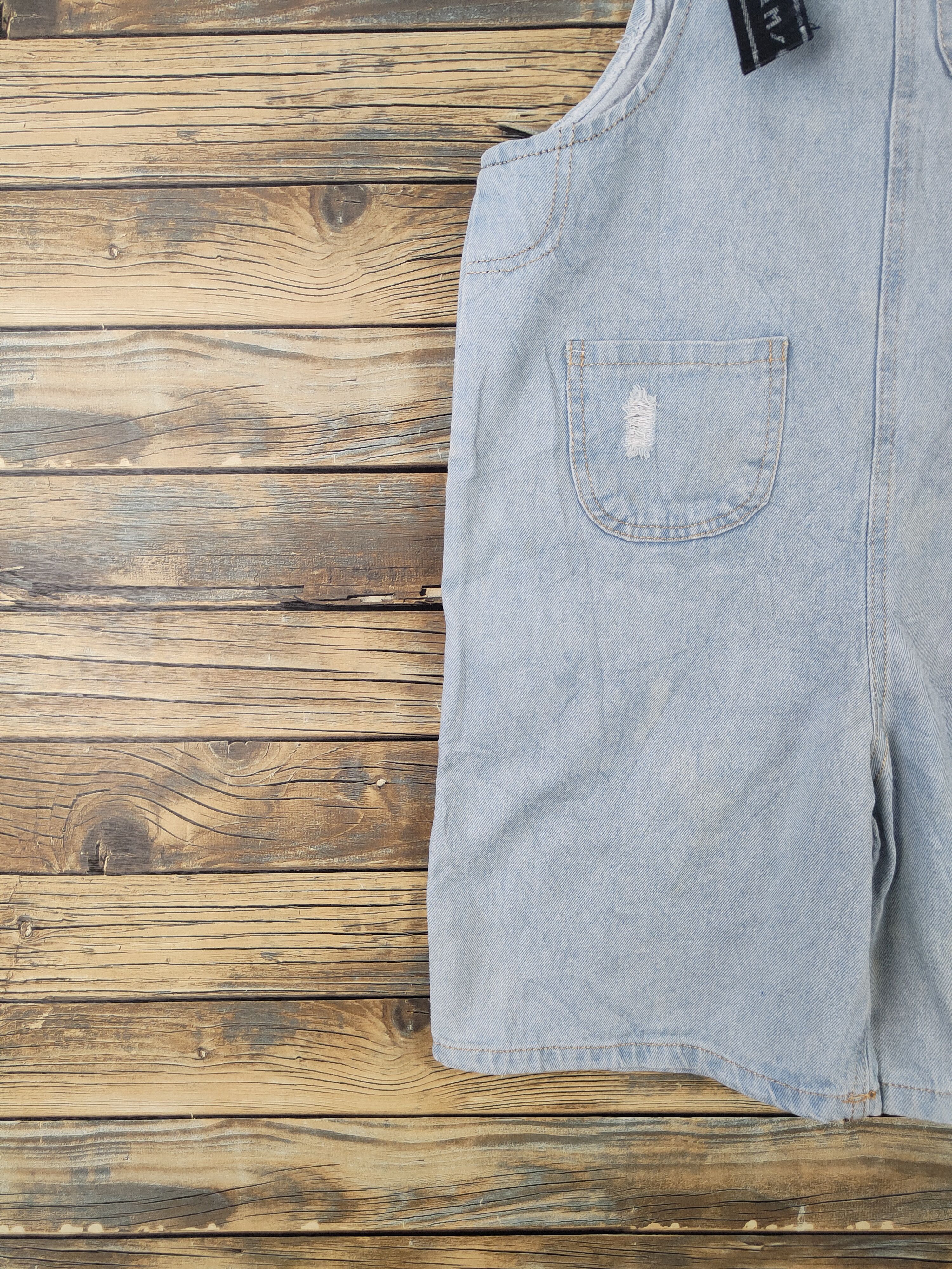 Japanese Brand × Vintage Vintage Japanese Brand Light Blue Denim Shortall Jumpsuits Size 34" / US 12 / IT 48 - 6 Thumbnail