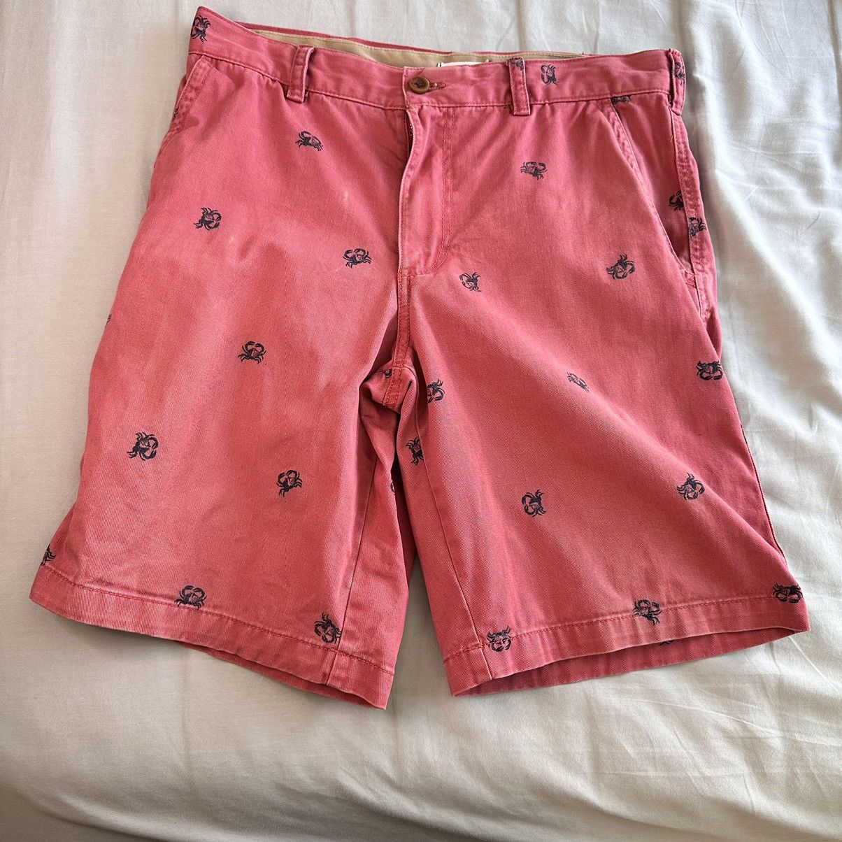 Izod Izod Saltwater Shorts Men 33 Salmon Pink Crabs Chino Short Grailed
