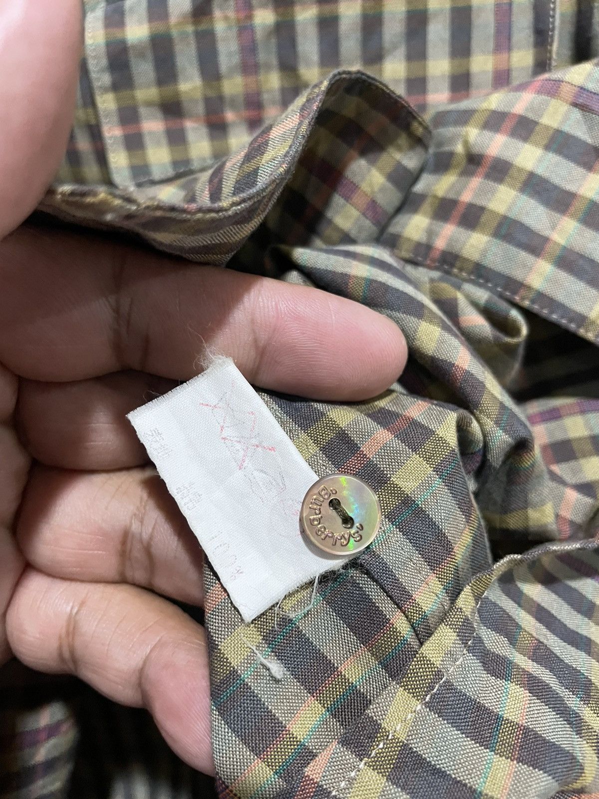 Burberry VTG 80s Burberrys Small Checkered Shirts Size M / US 6-8 / IT 42-44 - 13 Thumbnail