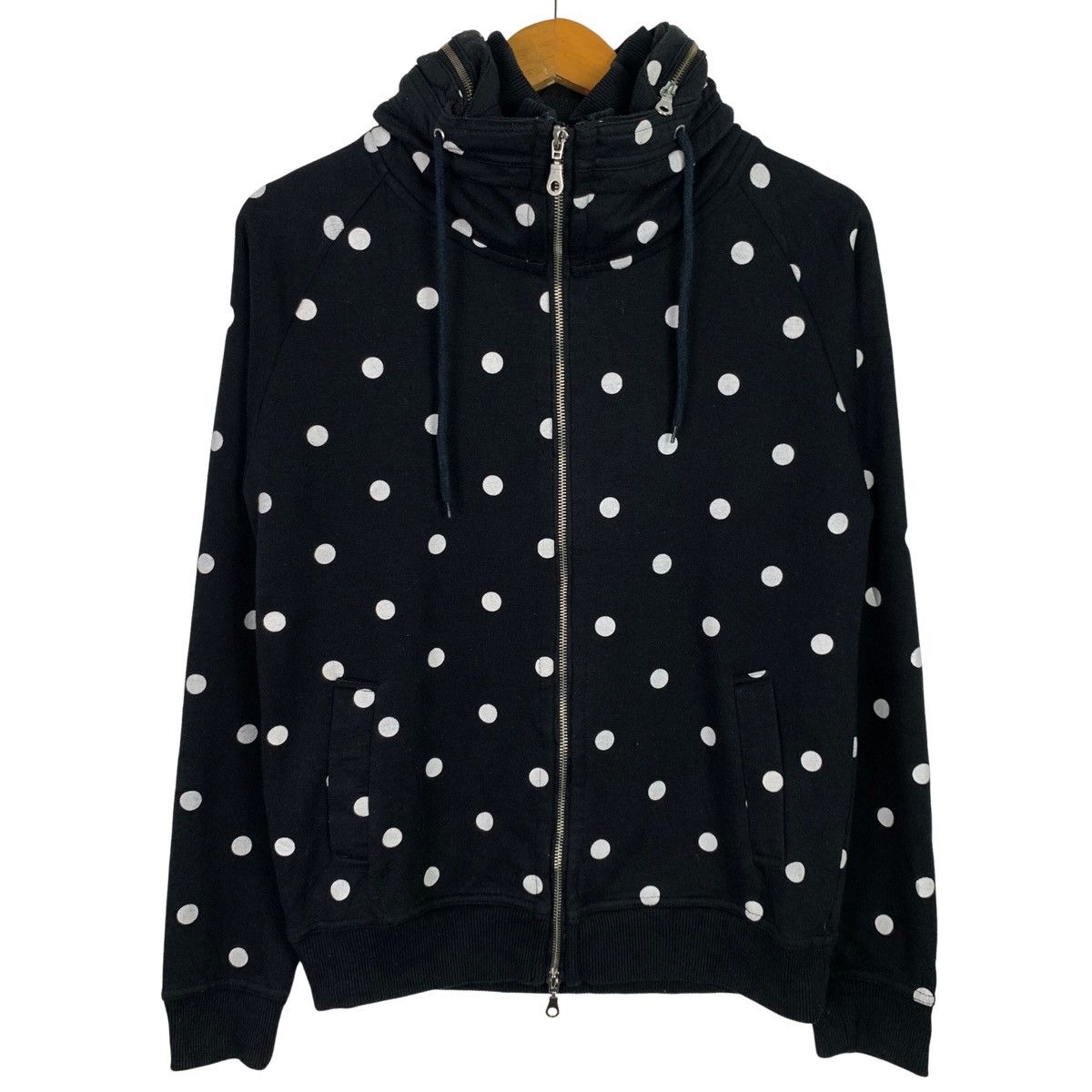 Japanese Brand Vintage polka dot zip up hoodie Size L / US 10 / IT 46 - 1 Thumbnail
