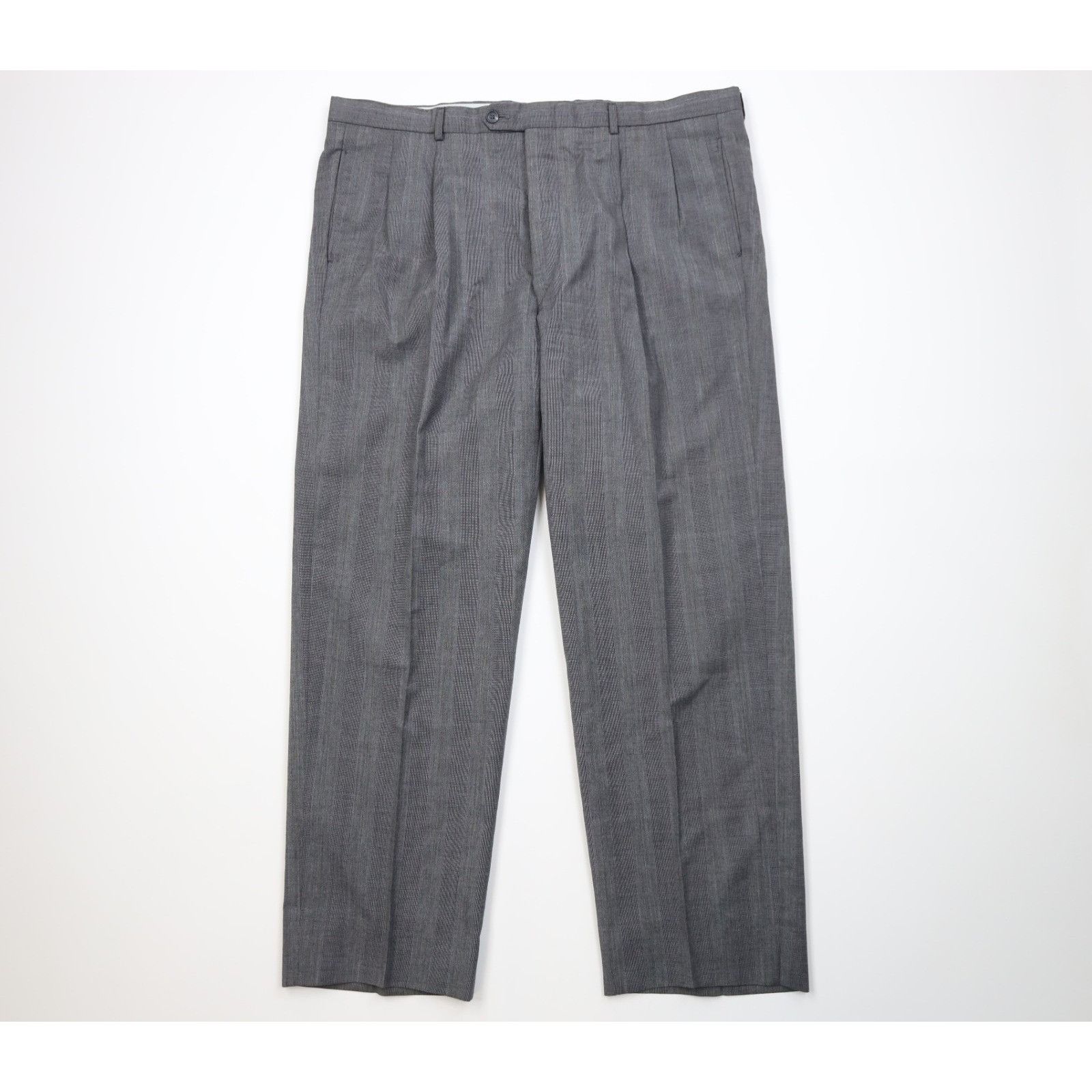 Vintage Vintage 90s Streetwear 2 Piece Wool Suit Wedding Striped Size 44L - 11 Thumbnail