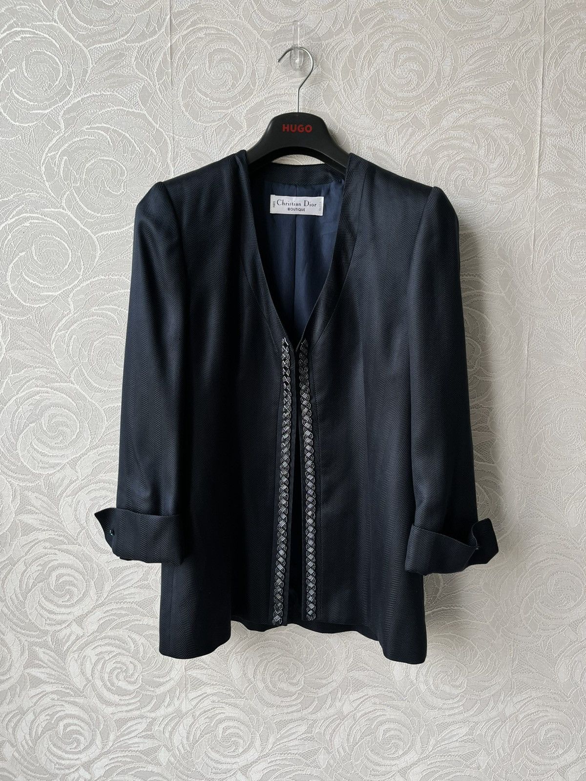 Dior Christian Dior Boutique Blue Silk Blazer Jacket Archival 90s Size M / US 6-8 / IT 42-44 - 3 Thumbnail