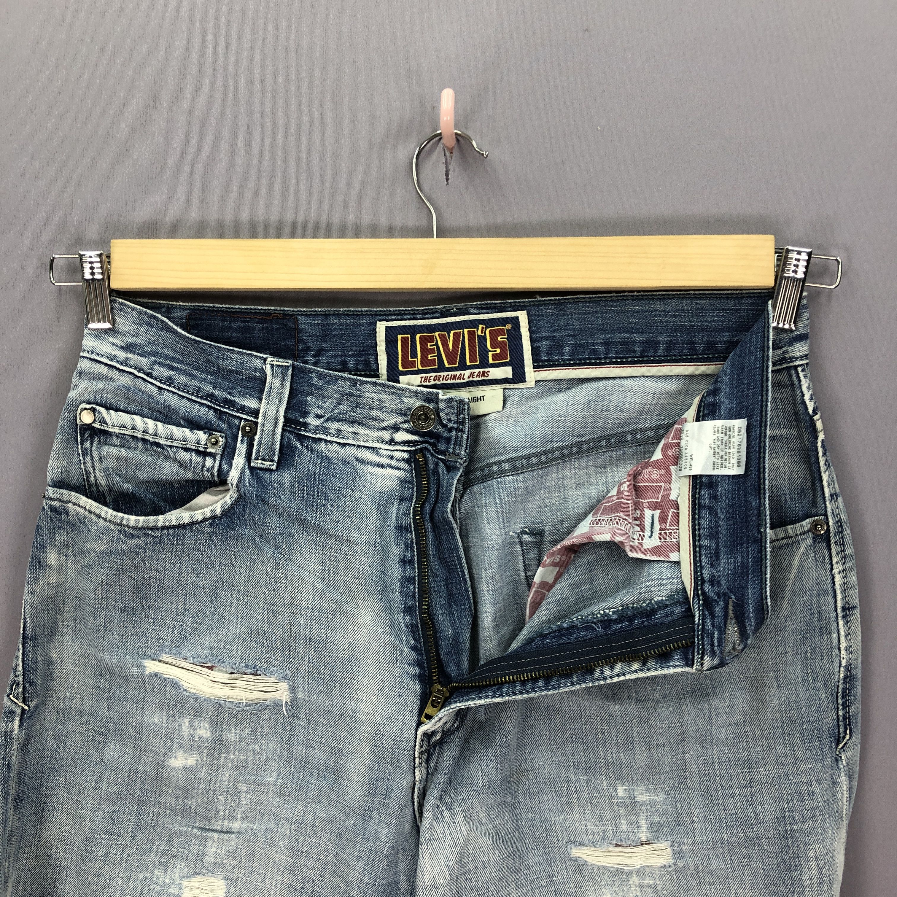 Jean Vintage Distressed Levis Baggy Jeans Levi's 569 Faded Denim Size US 32 / EU 48 - 10 Thumbnail