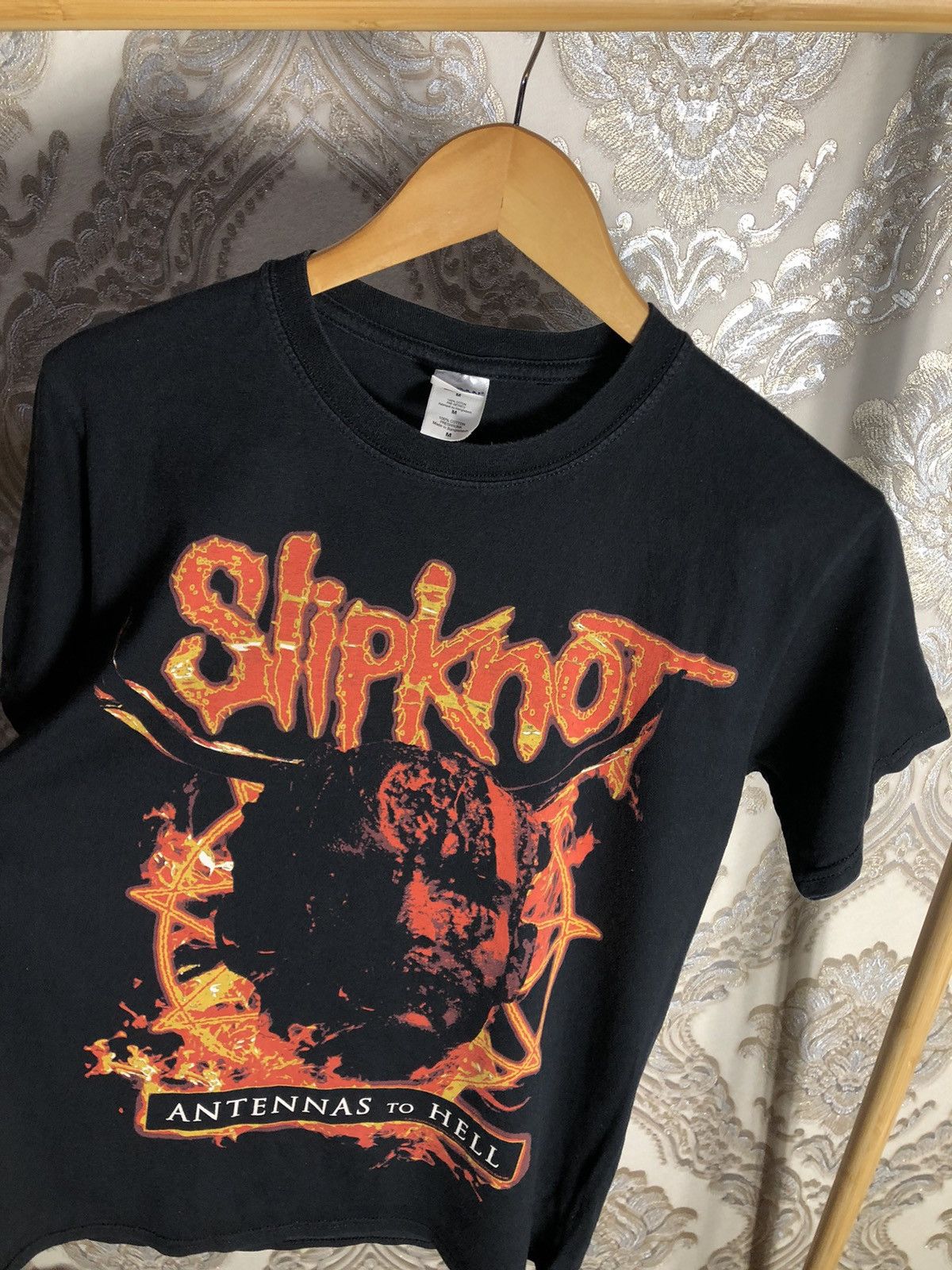 Band Tees × Vintage VERY RARE SLIPKNOT DOUBLE PRINTED WORLD TOUR ROCK T-SHIRT Size US M / EU 48-50 / 2 - 2 Thumbnail