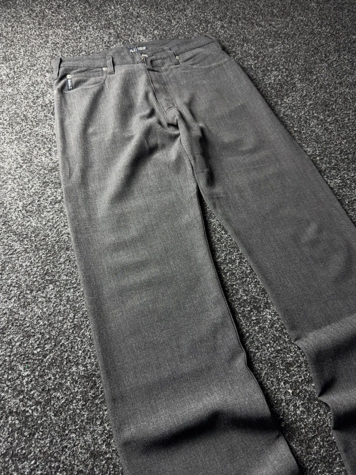 Armani Luxury 00s Armani Jeans Comfort Fit Grey Wool Blend Pants Size US 32 / EU 48 - 5 Thumbnail
