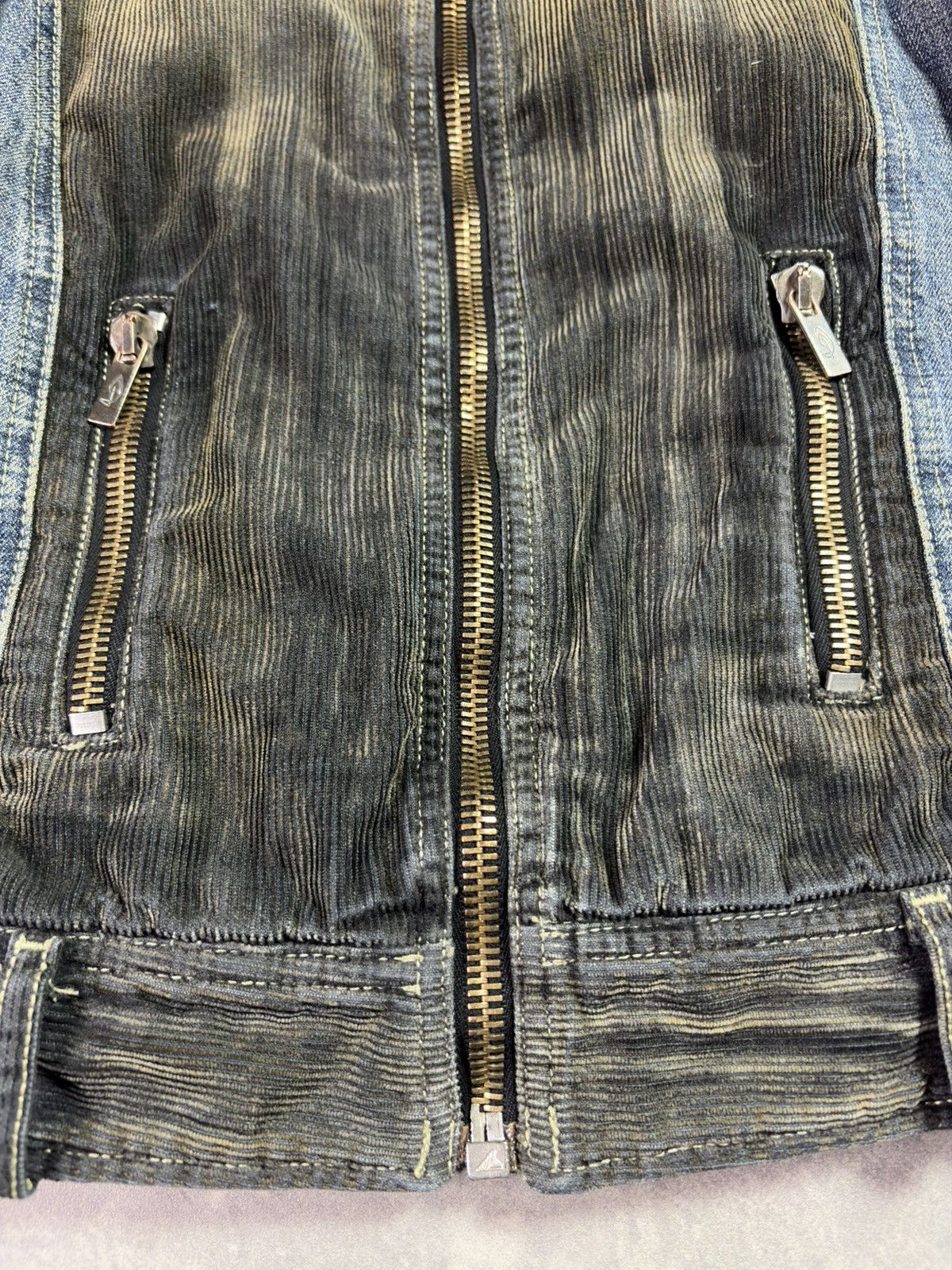 Diesel 00s Diesel Corduroy Racing Moto Cropped Denim Jacket M S Size M / US 6-8 / IT 42-44 - 8 Thumbnail