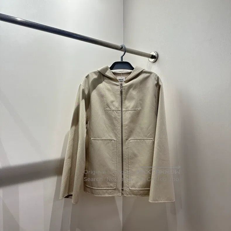 Hermes Wool Hooded Zip-Up Jacket