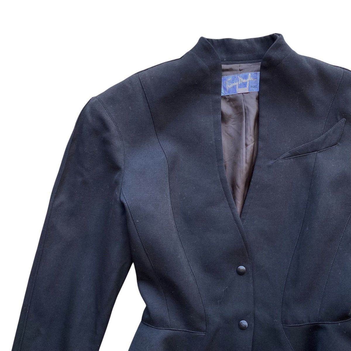 Thierry Mugler × Vintage 🔥90s THIERRY MUGLER FW SCULPTURAL DRAMATIC JACKET COAT Size S / US 4 / IT 40 - 3 Thumbnail