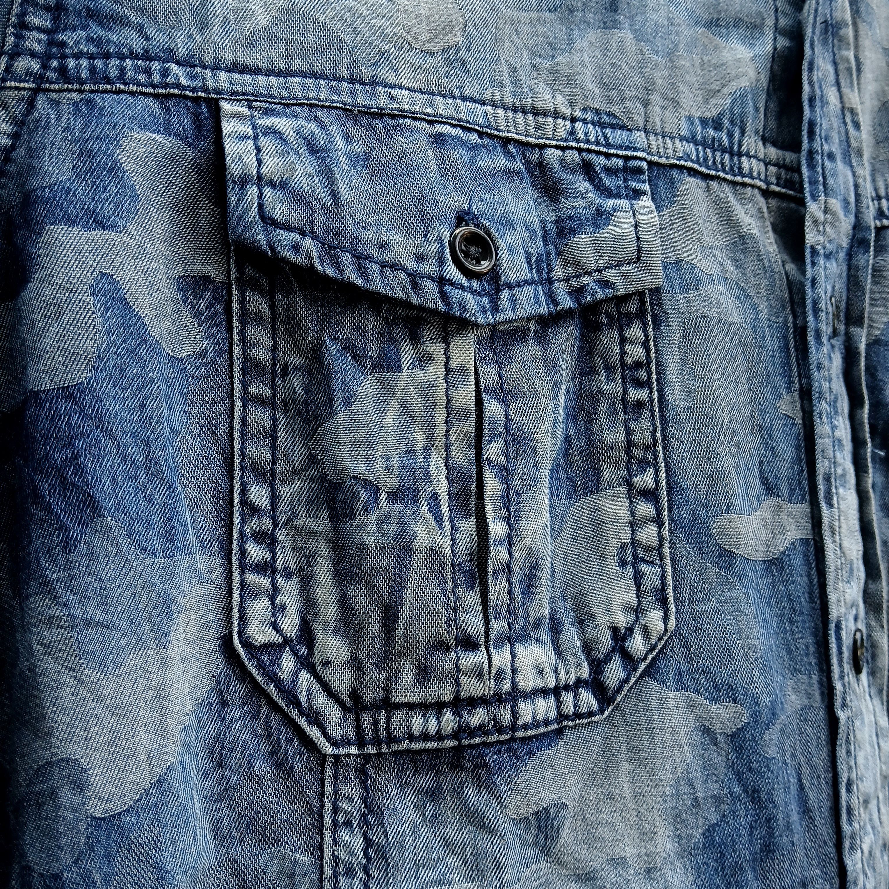 Japanese Brand Vintage shirts voguish camo denim japan Size US M / EU 48-50 / 2 - 5 Thumbnail