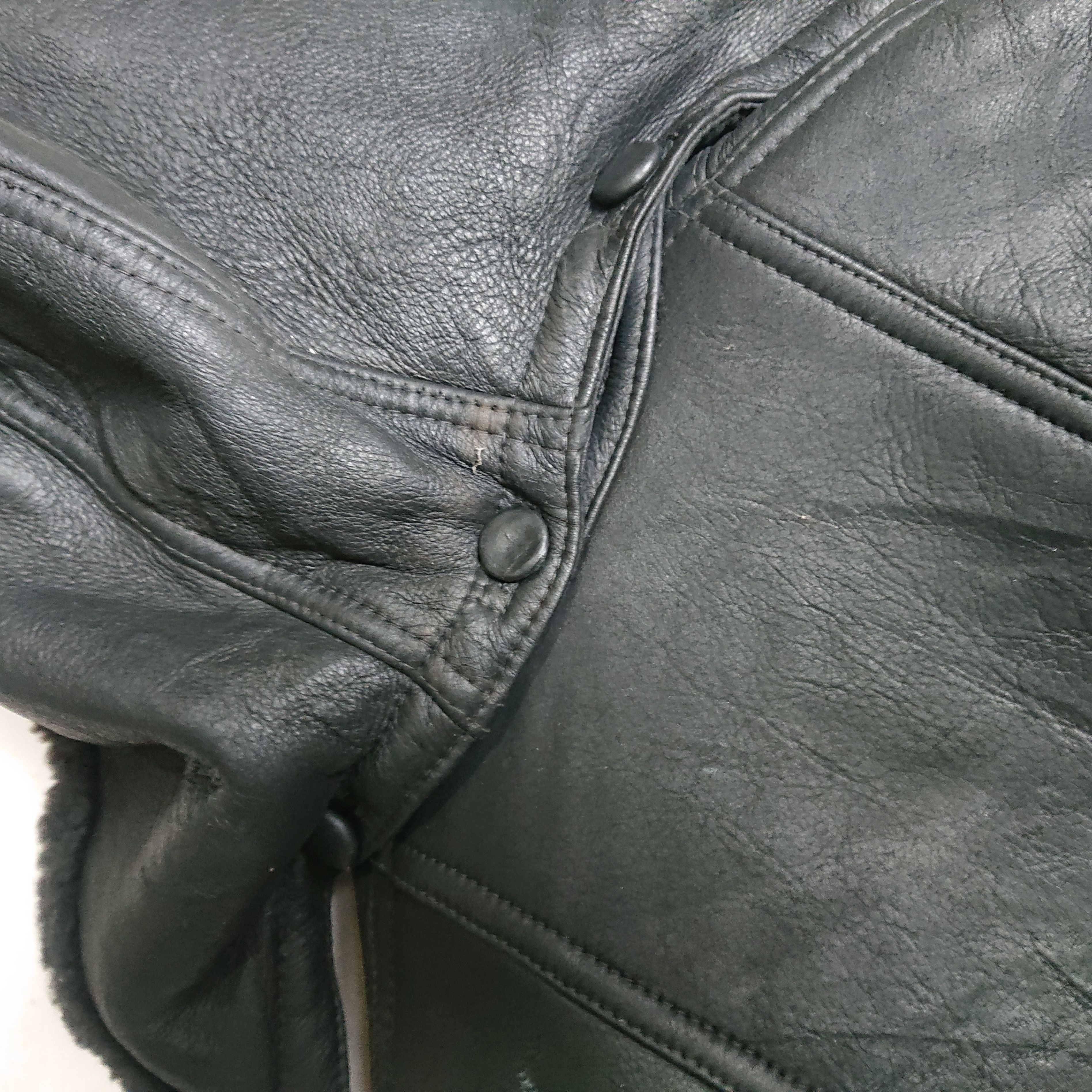 Genuine Leather × Vintage Vintage 80's Echtes Leder Leather Jacket Size US L / EU 52-54 / 3 - 5 Thumbnail