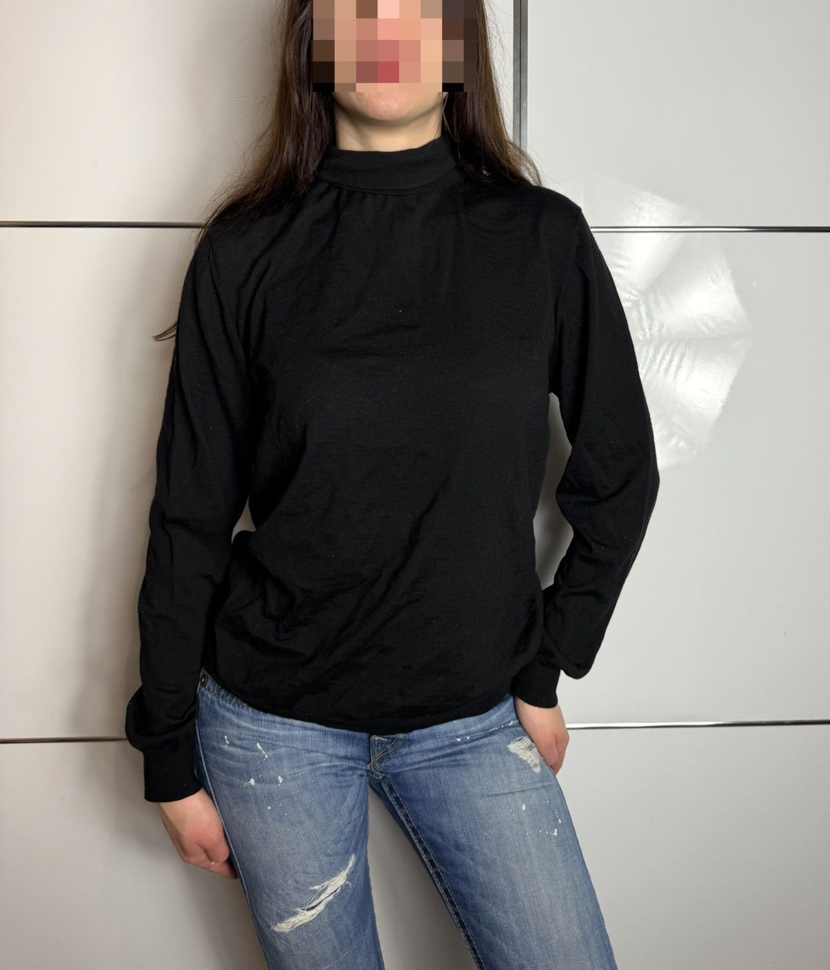 Lanvin Lanvin 100% Extrafine Wool Turtleneck Sweater Black Jeanne Size L / US 10 / IT 46 - 1 Thumbnail