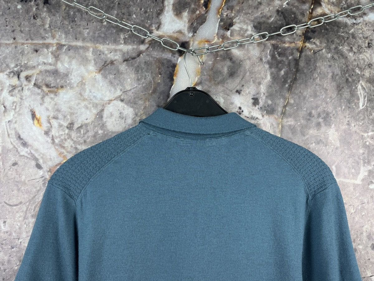 Ted Baker Ted Baker Textured Knit Polo Shirt Blue Short Sleeve Size US XL / EU 56 / 4 - 10 Thumbnail