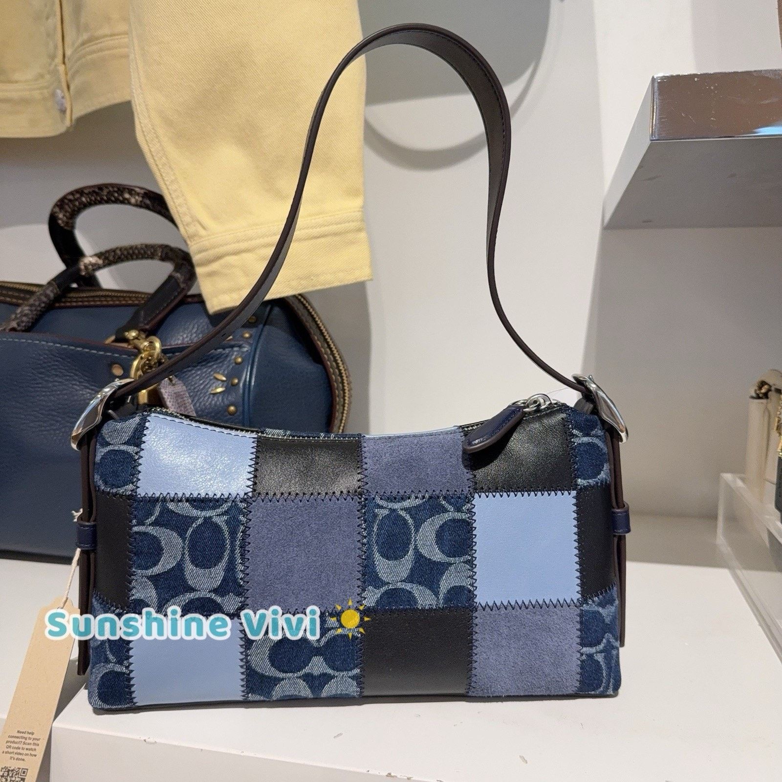 Coach NWT Coach Alter/Ego Small Slouchy Shoulder Bag Denim cff99 Size ONE SIZE - 1 Thumbnail