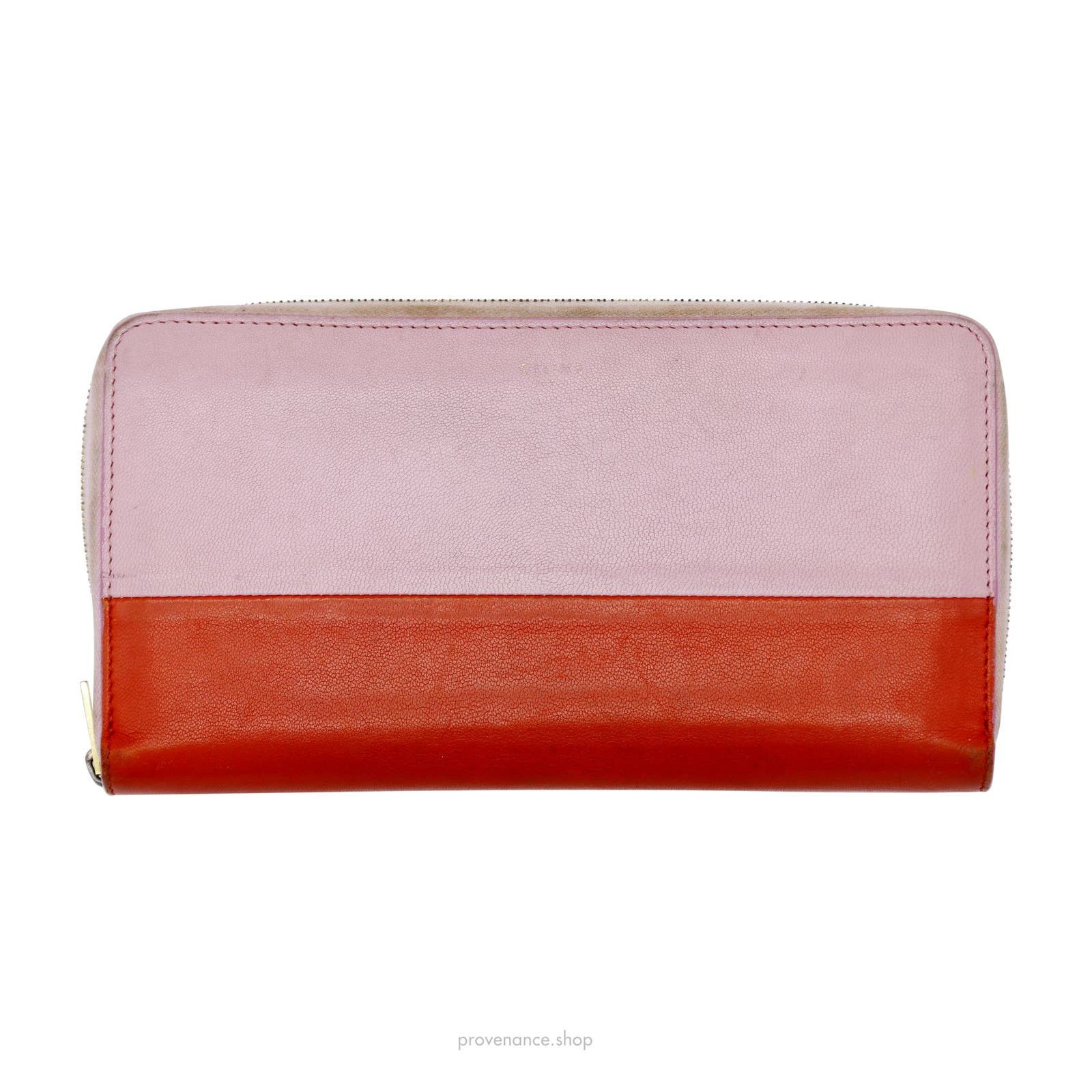 image of Celine Multifunction Zip Wallet - Pink/papaya, Men's