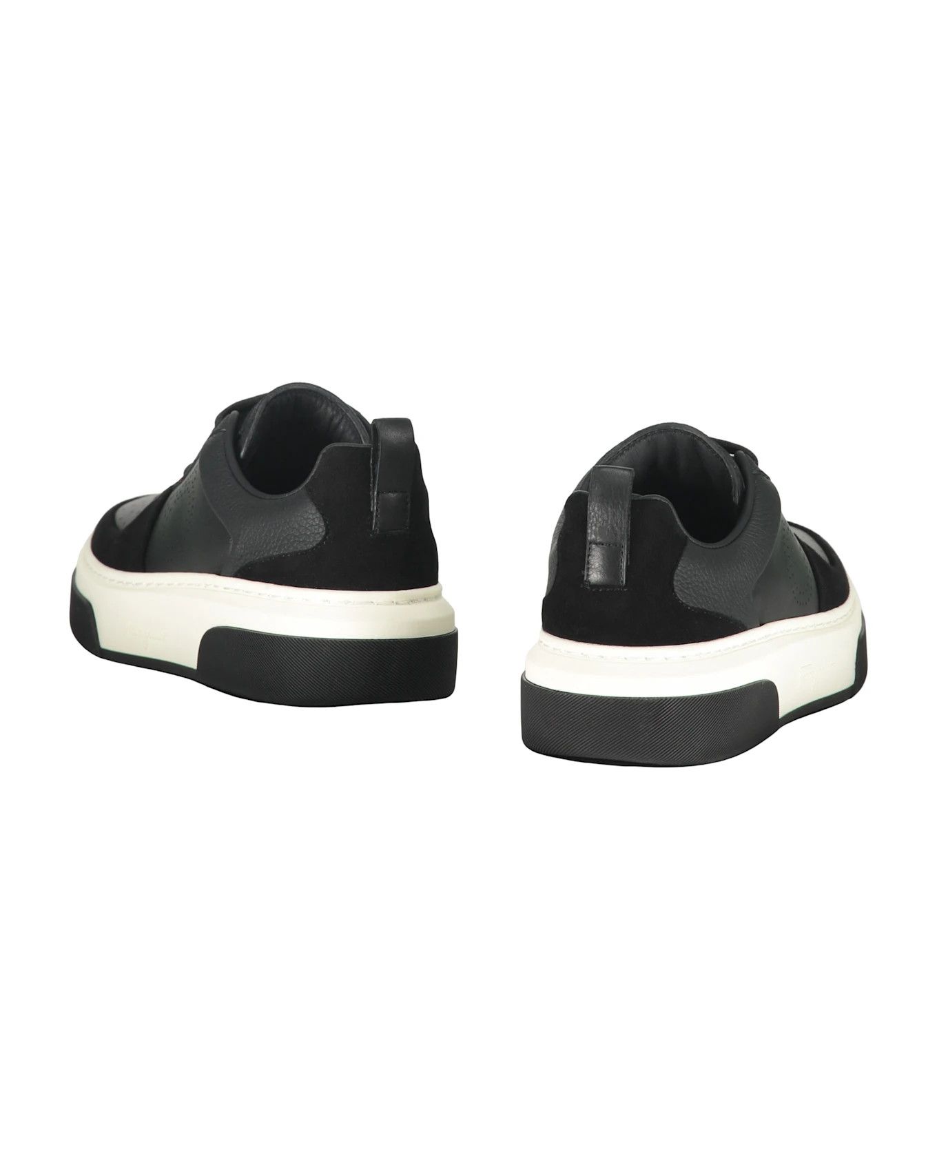 Salvatore Ferragamo o1y0426 Low-Top Sneakers in Black/White Size US 5 / IT 35 - 3 Thumbnail