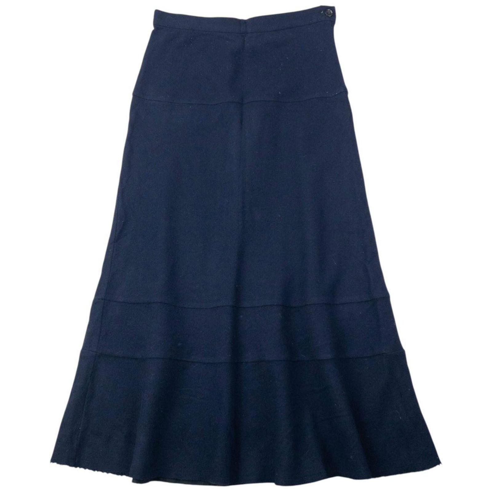 Comme des Garcons Vintage 2002 Comme Des Garçons Tricot Wool Flared Skirt W25 Size 32" / US 10 / IT 46 - 1 Thumbnail