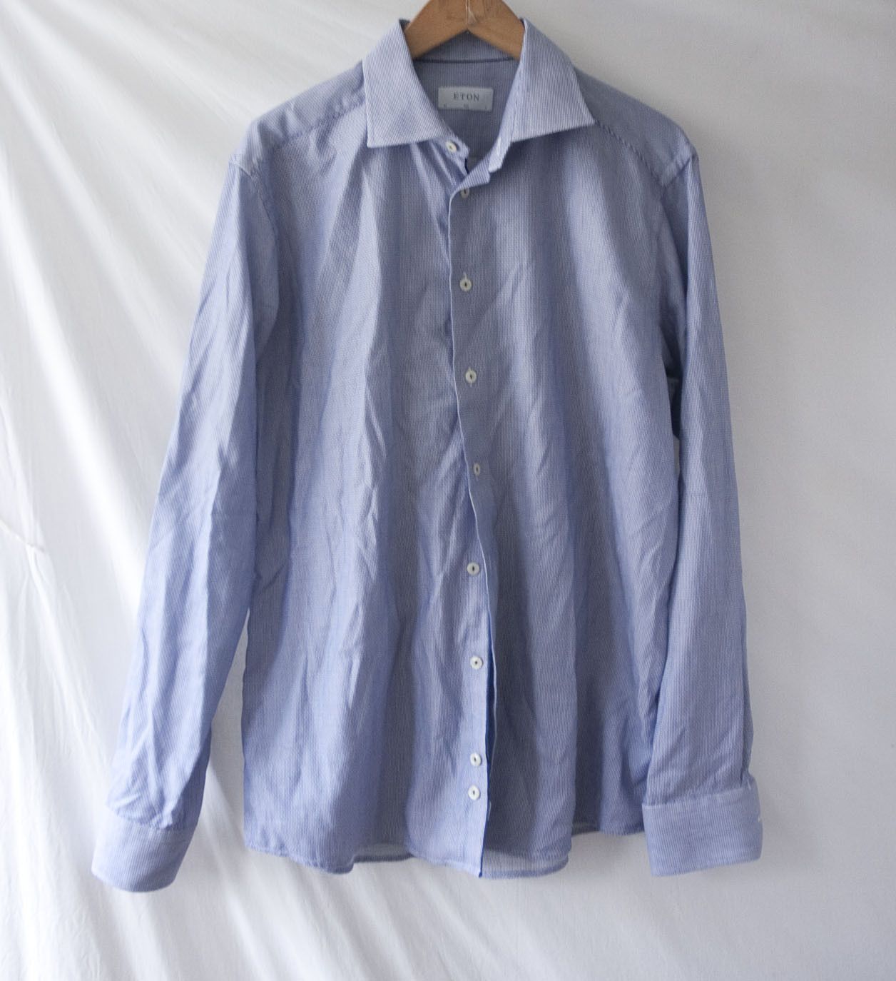Eton Eton Shirt Cotton Slim Size 17/43 Blue Size US L / EU 52-54 / 3 - 1 Thumbnail