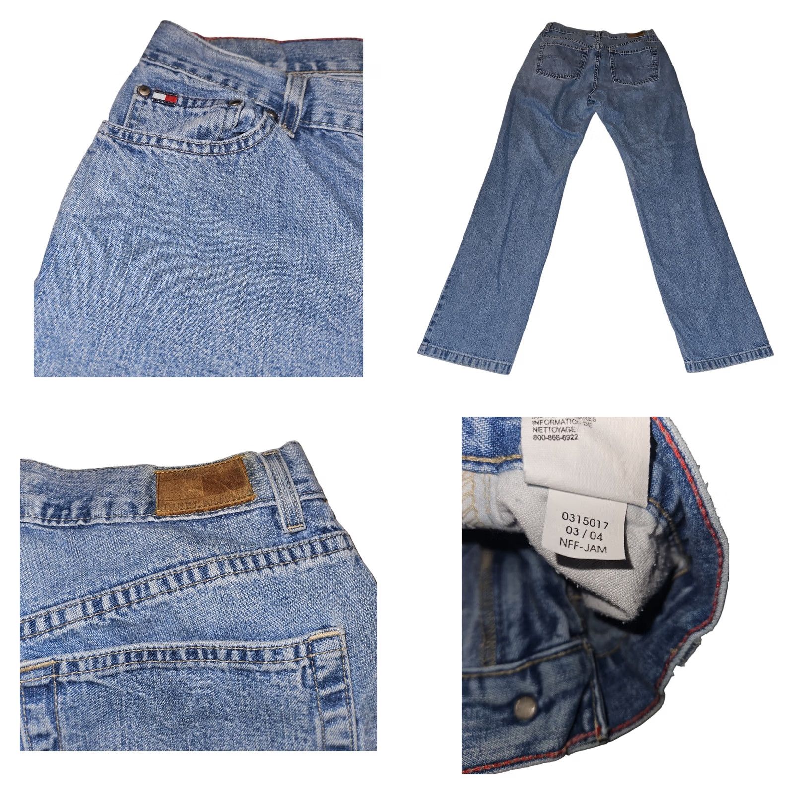 Tommy Hilfiger VINTAGE Tommy Hilfiger Jeans 10L Women’s Classic Straight Denim Blue 5-Pocket Logo Zipper Button Jeans Mens Womens Girls Boys Size 32" / US 10 / IT 46 - 8 Thumbnail