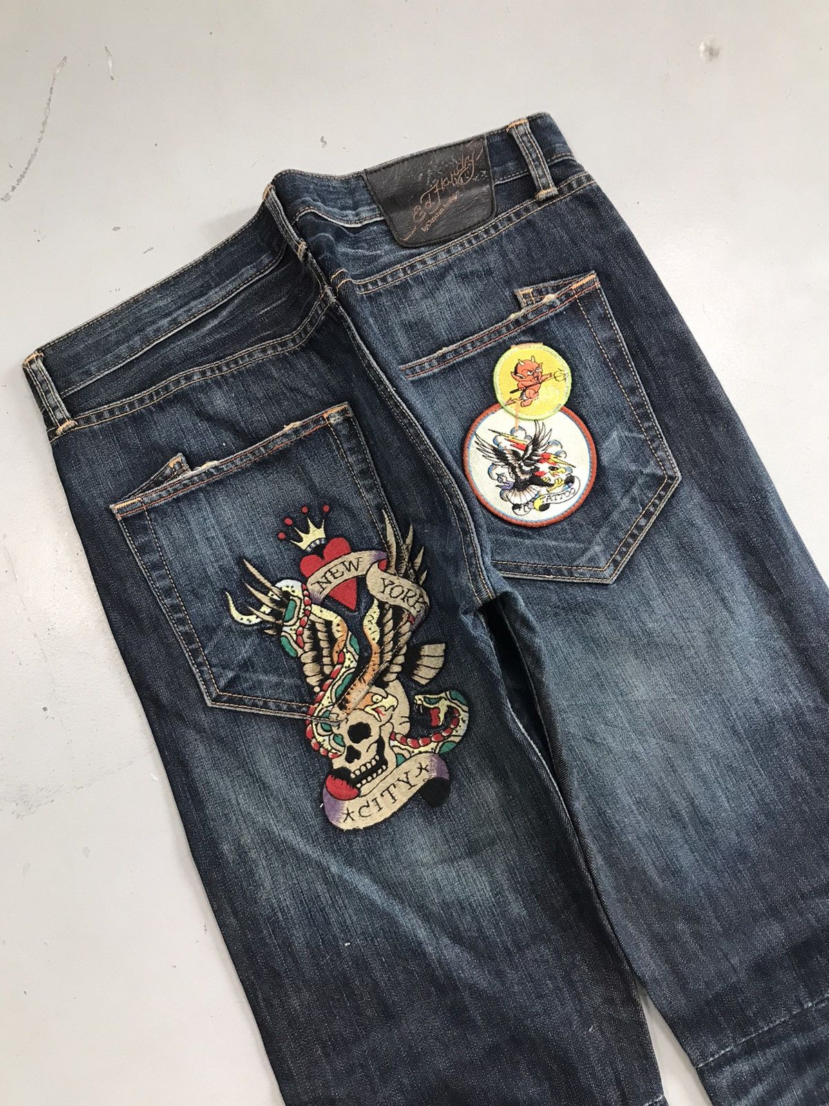 Ed Hardy Vintage Edhardy SpellOut printed denim Size US 34 / EU 50 - 2 Thumbnail