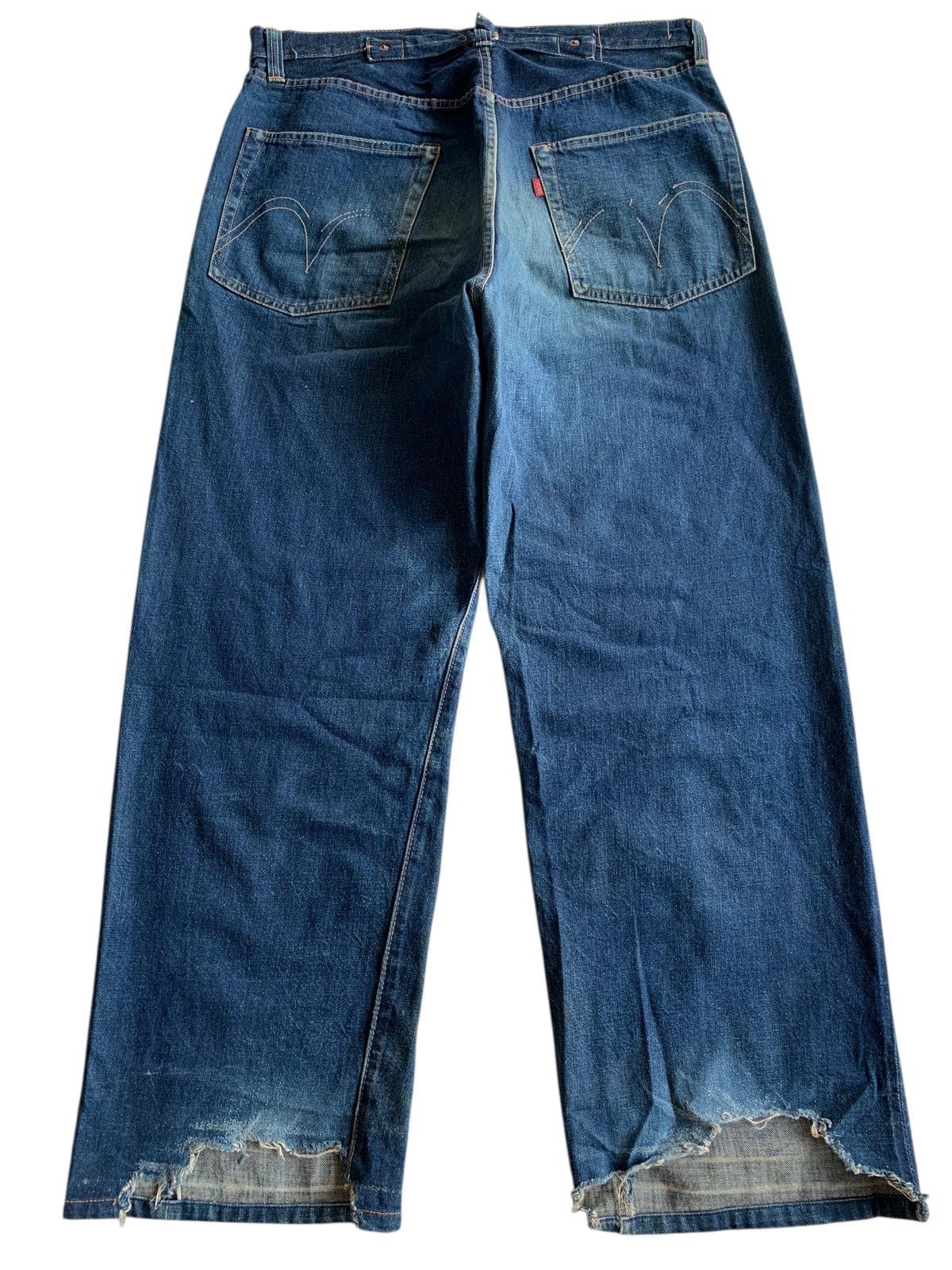 Sugar Cane VINTAGE SUGAR CANE SELVEDGE BUCKLE BACK BAGGY JAPANESE DENIM Size US 34 / EU 50 - 3 Thumbnail