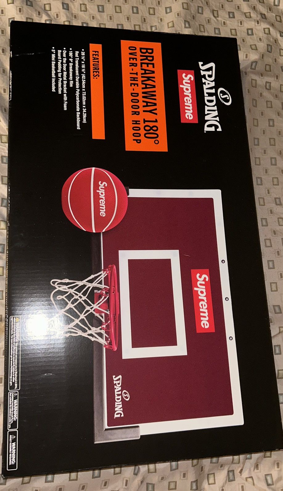 image of Supreme Mini Basketball Hoop in Black, Men's