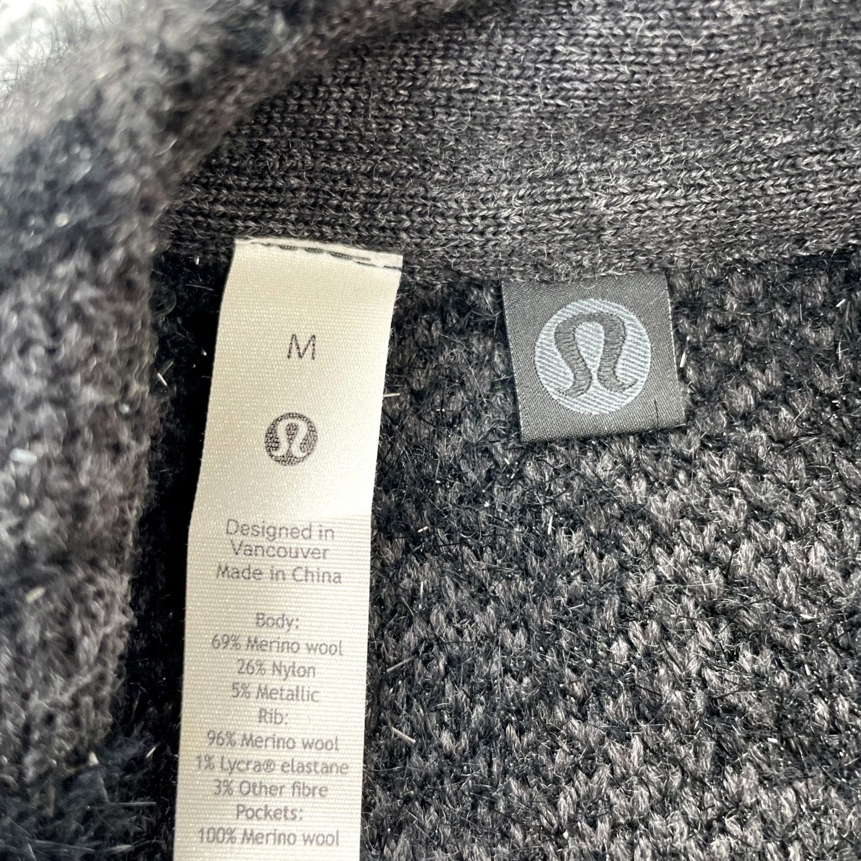 Lululemon Lululemon Womens Medium Gray Leopard Merino Wool Blend Jacquard Cardigan Sweater Size M / US 6-8 / IT 42-44 - 4 Thumbnail
