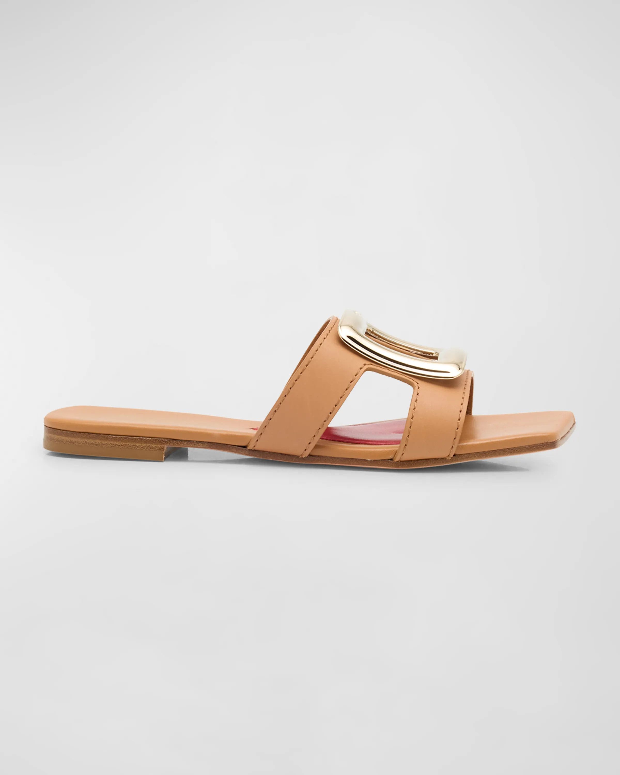 Roger Vivier o1s22i1n0824 Viv' Smooth Leather Mules in Brown Size US 9 / IT 39 - 1 Thumbnail