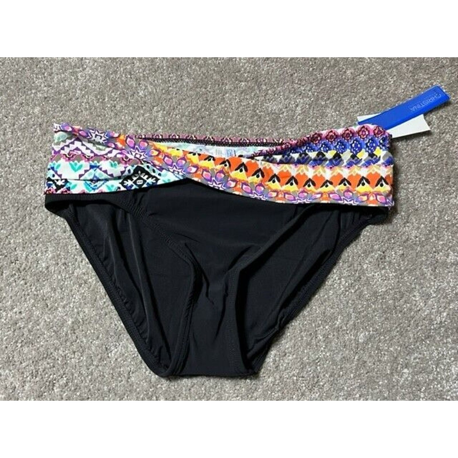 Other Christina Bikini Swim Bottom Womens 12 Aztec Fold Over Black Size XL / US 12-14 / IT 48-50 - 1 Thumbnail