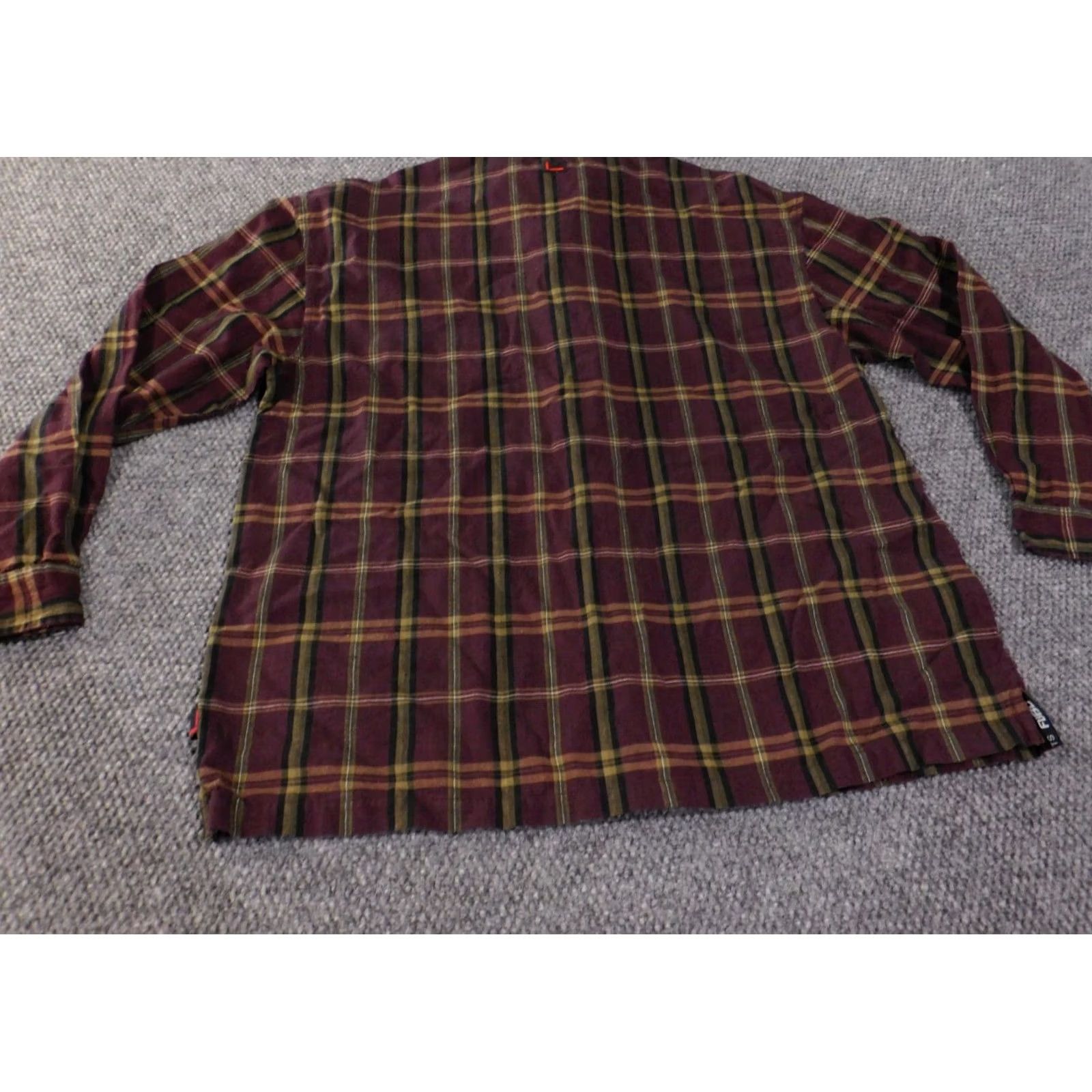 Fubu FUBU Shirt Men L Red Plaid Button-Up 90s Vintage Long Sleeve Cotton Knit Embroidered Collar Down Size US L / EU 52-54 / 3 - 6 Thumbnail