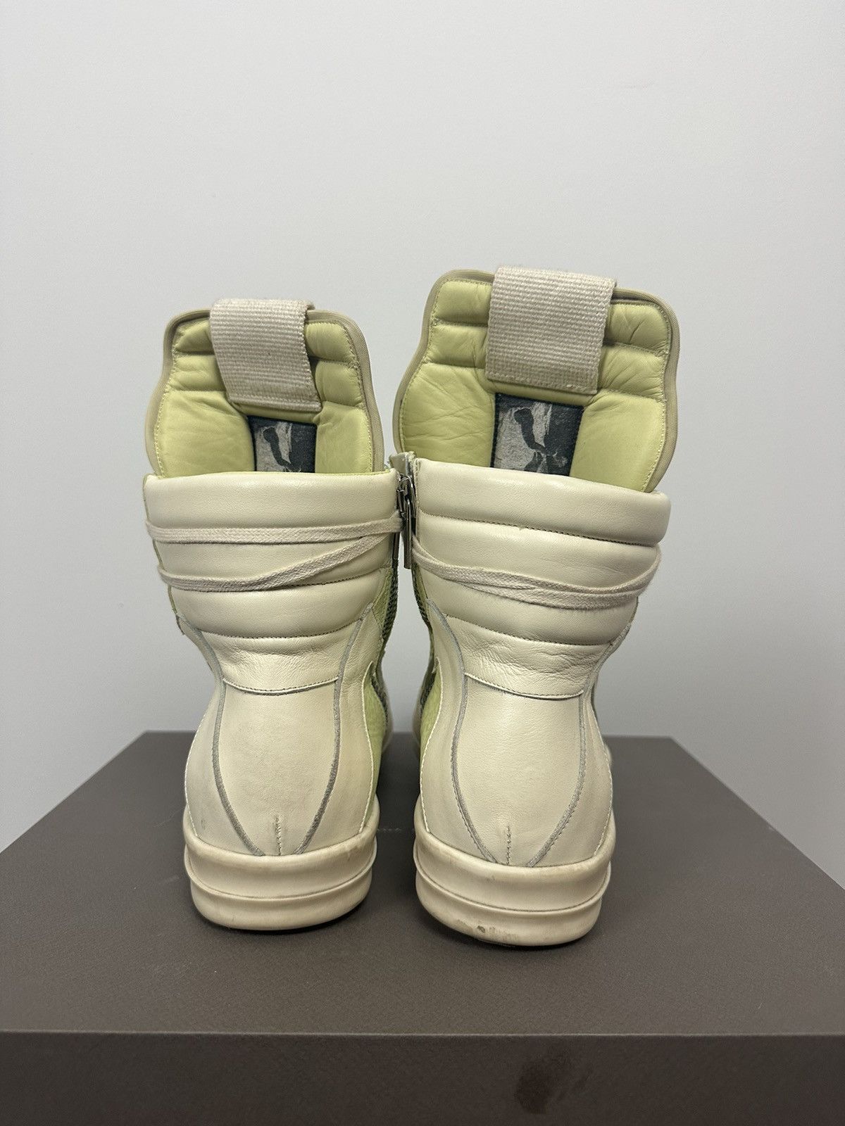 Rick Owens FW18 ‘SISYPHUS’ Lime Geobasket Sneakers Size US 10 / EU 43 - 8 Thumbnail