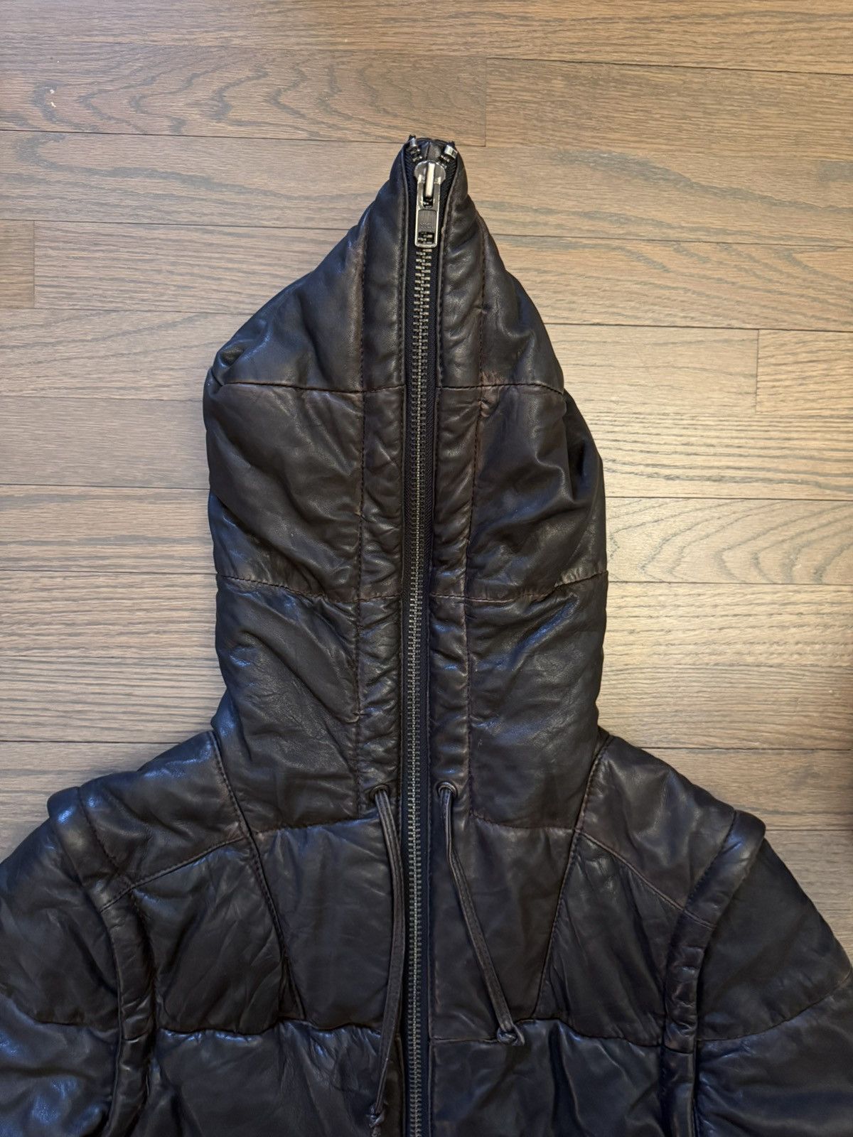 Allsaints Allsaints Leather Puffer Coat Size US XL / EU 56 / 4 - 6 Thumbnail