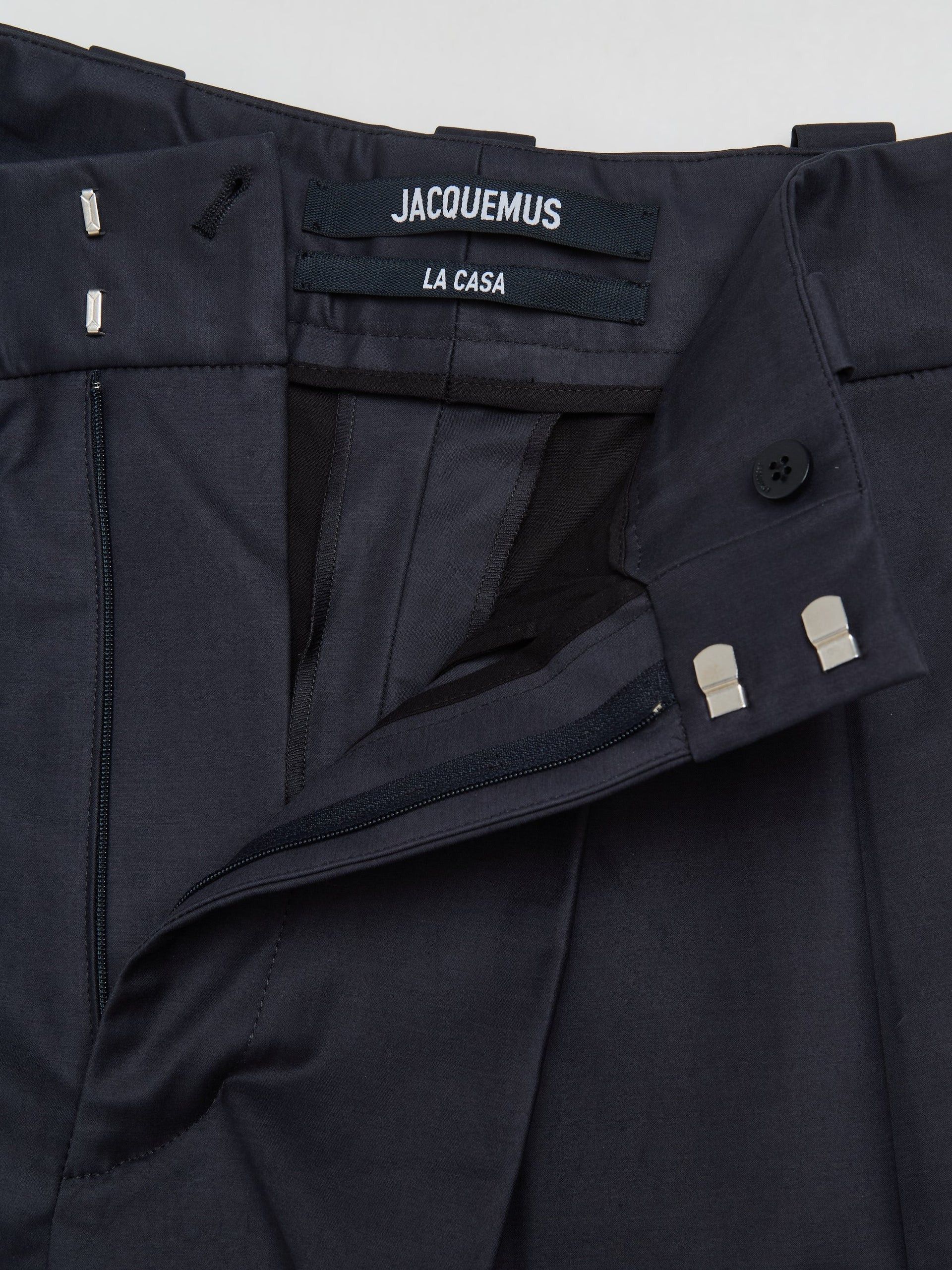 Jacquemus o1s22i1n1024 Double Pleated Pant in Navy Blue Size US 36 / EU 52 - 3 Thumbnail