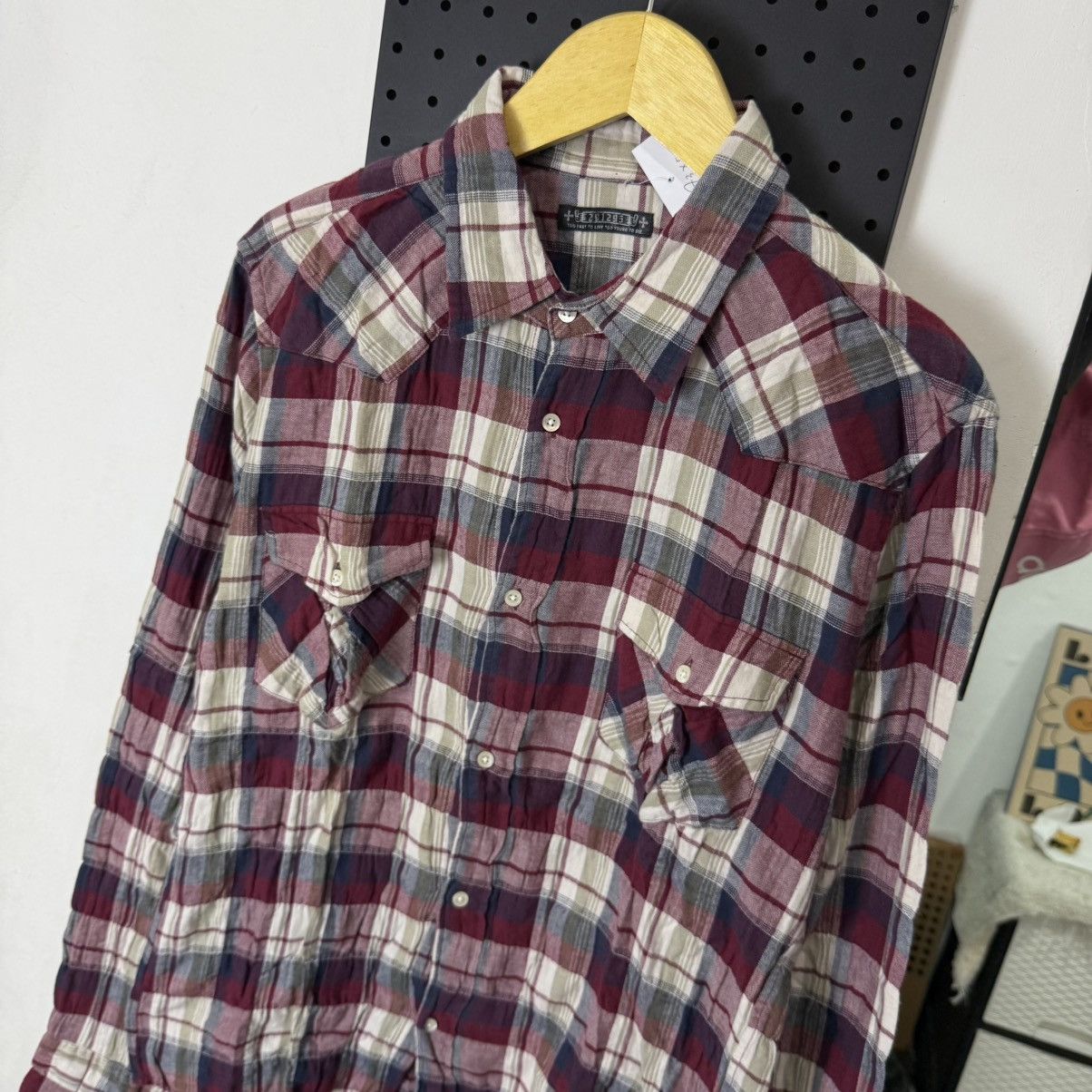 291295=Homme 291295 plaid red shirt Size US L / EU 52-54 / 3 - 2 Thumbnail