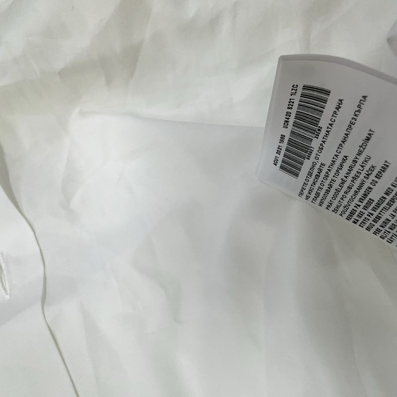 Prada Prada Men's White Long Sleeve Shirt with Studs-2506 Size US S / EU 44-46 / 1 - 5 Thumbnail