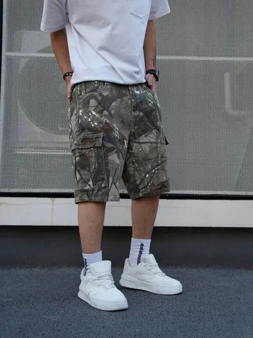 VIBE CARGO camo Y2K shorts jorts Size US 34 / EU 50 - 6 Thumbnail