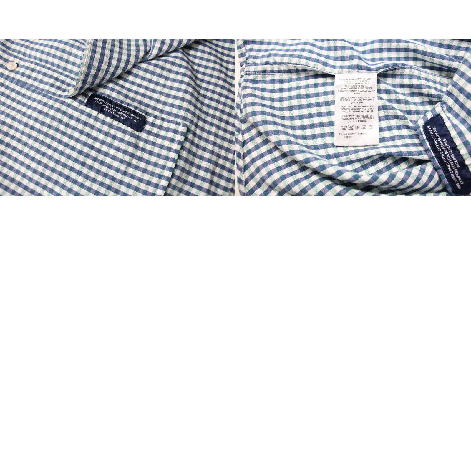 Gant GANT Tech Prep Slim Shirt Men MEDIUM Check Logo Button-Down Collar Size US M / EU 48-50 / 2 - 8 Thumbnail