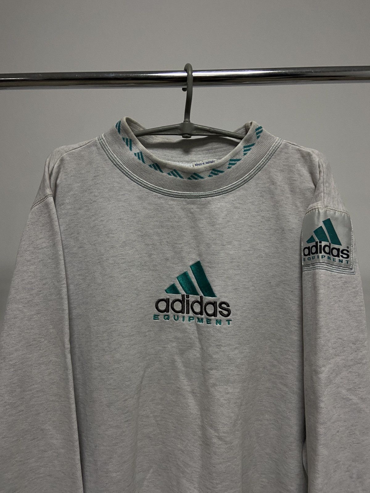 Adidas × Vintage Adidas Equipment Vintage big Logo Sweatshirt oversize Size US S / EU 44-46 / 1 - 2 Thumbnail