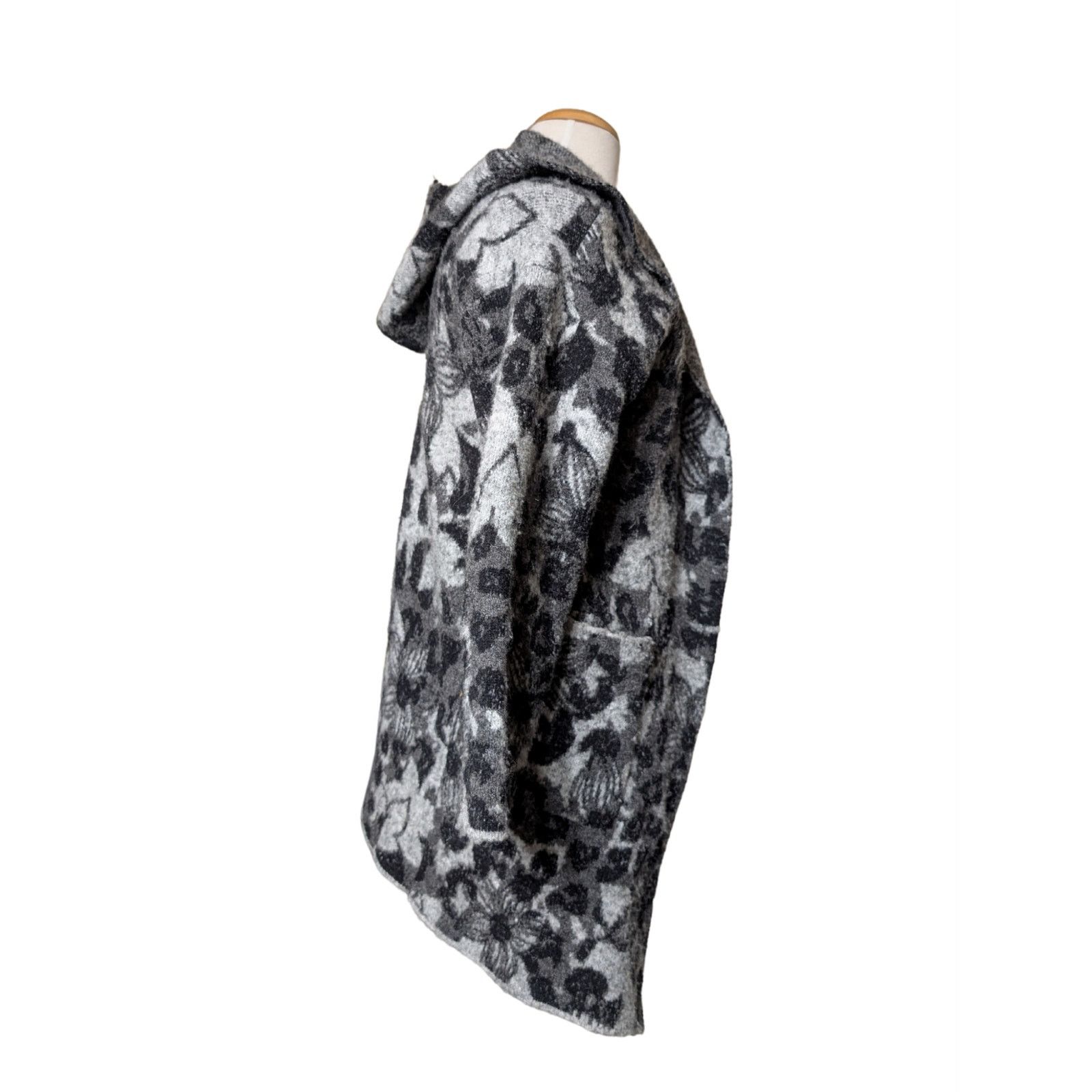 Anthropologie Anthropologie Maribeth Floral Hooded Cardigan Grey Women’s M Size M / US 6-8 / IT 42-44 - 4 Thumbnail