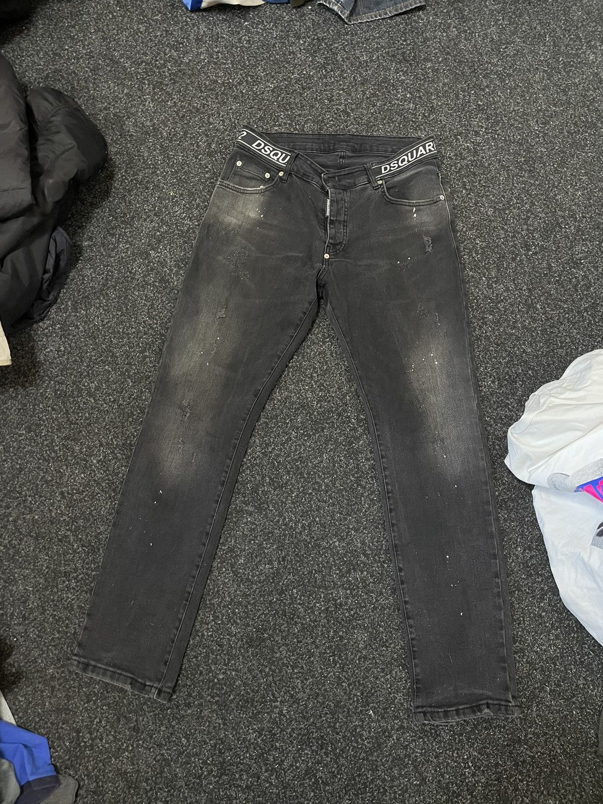 Dsquared2 × If Six Was Nine Vintage Dsquared2 black grey Mud Wash Jeans pants joggers Size US 36 / EU 52 - 5 Thumbnail