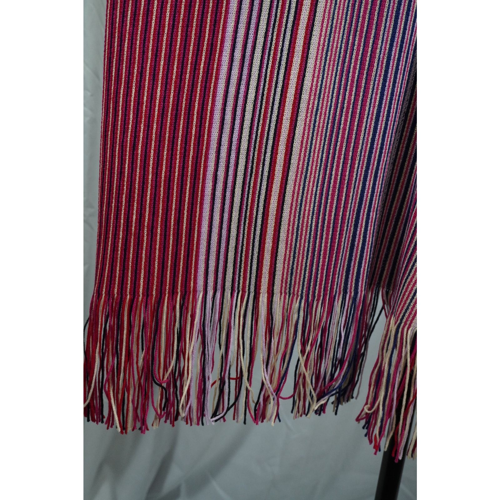 Missoni Missoni Stripe Knit Poncho Cape Shawl Fringe Wool Blend NWT Size ONE SIZE - 5 Thumbnail