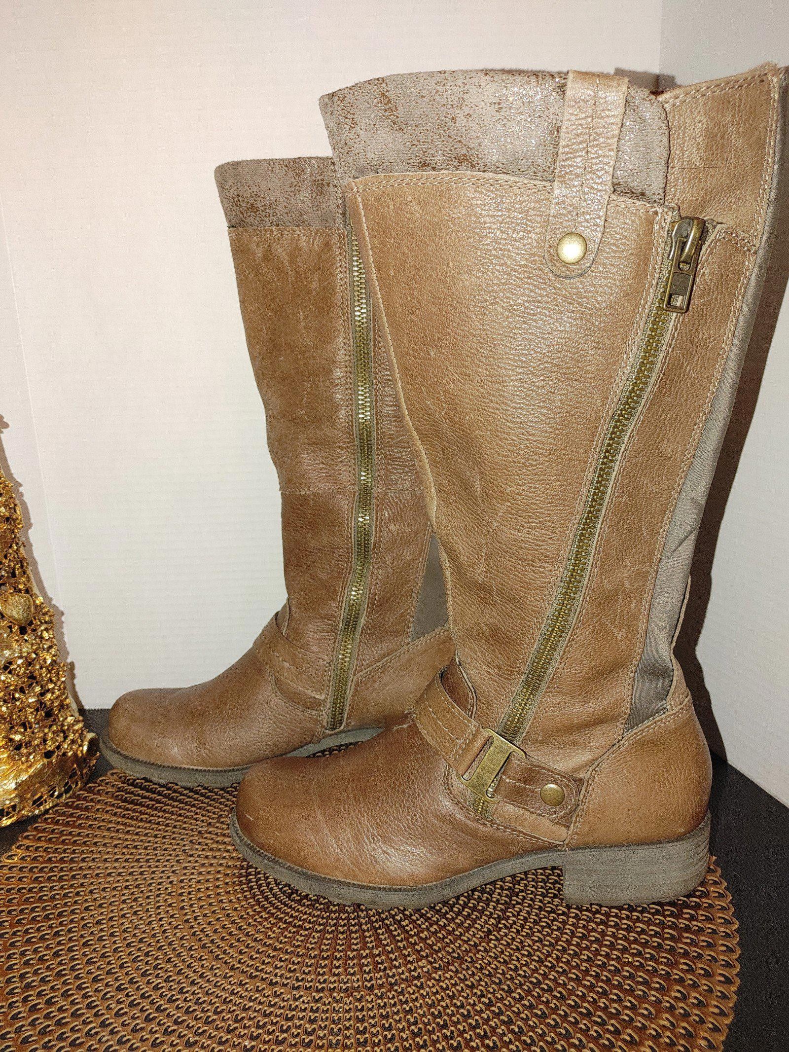 Designer Earth Origins Portia Leather Boots Size 9M Size US 9 / IT 39 - 1 Thumbnail