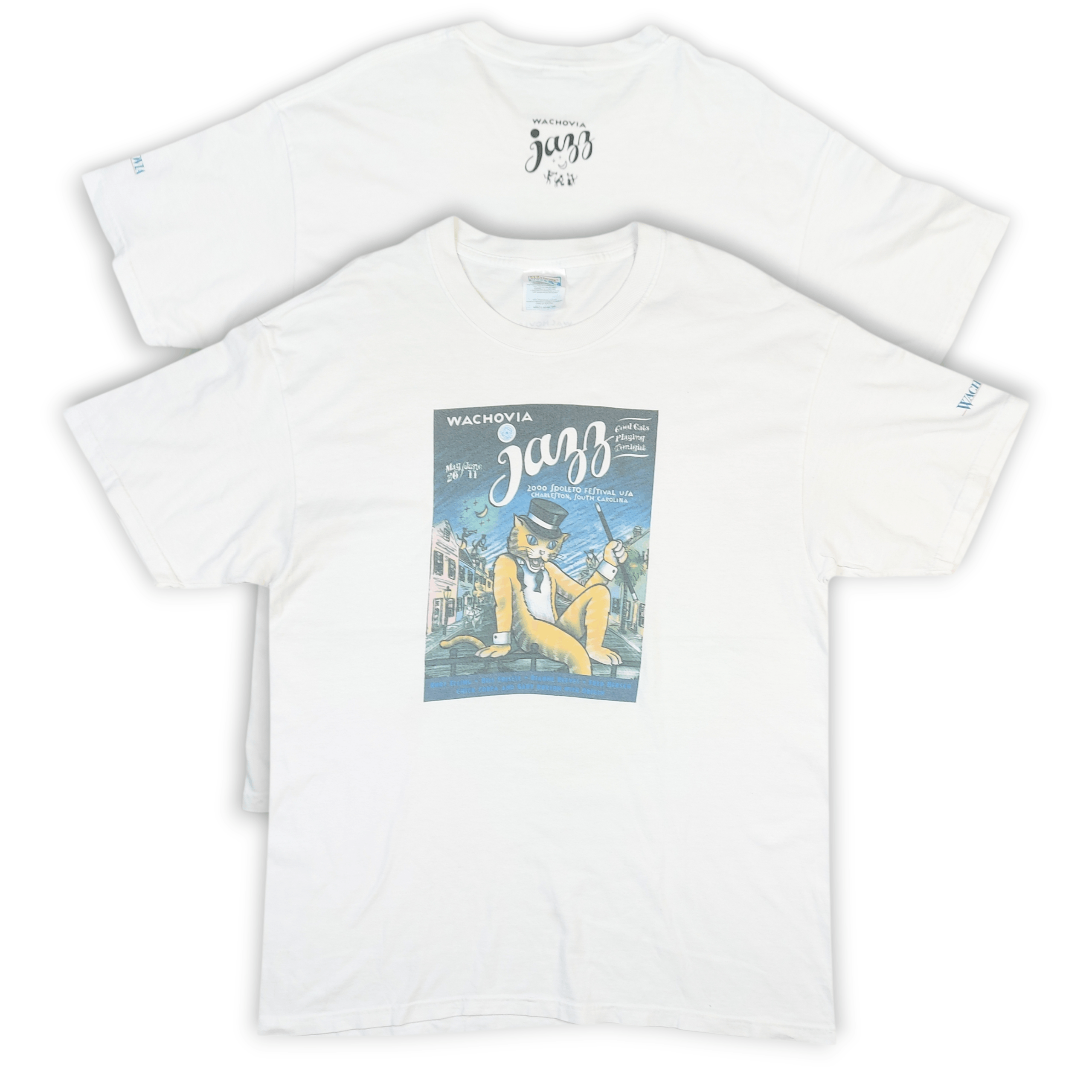 Band Tees Vintage 2000 Wachovia Jazz Series Spoleto Festival USA TEE Size US L / EU 52-54 / 3 - 1 Thumbnail