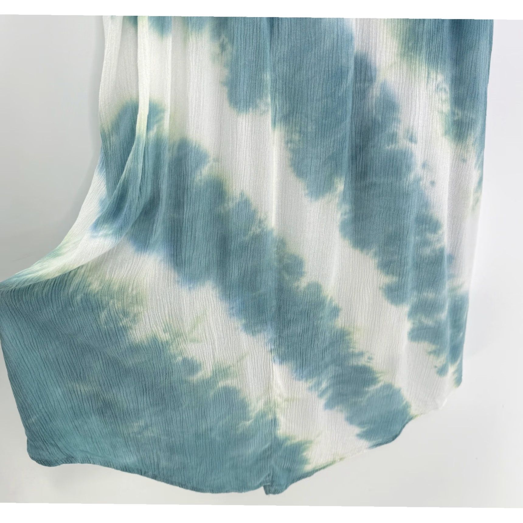 Vintage Knox Rose Tie Dye Midi Dress Blue White Spaghetti Strap Casual Women's M Size M / US 6-8 / IT 42-44 - 4 Thumbnail