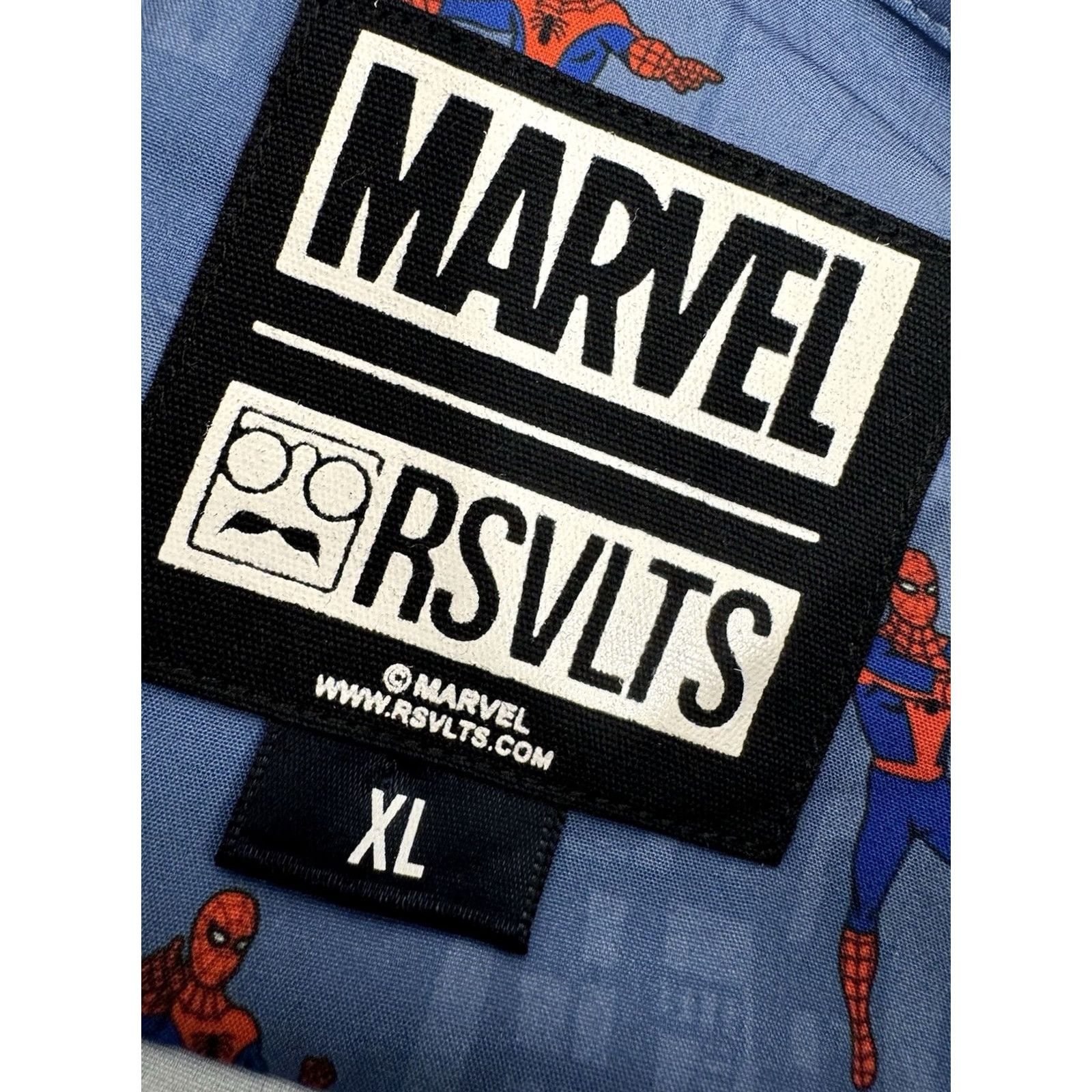 Vintage RSVLTS - NEW w TAG - THE MEME Spiderman Mens XL Shirt Shirt Mens XL Blue Spider-Man Size US XL / EU 56 / 4 - 4 Thumbnail